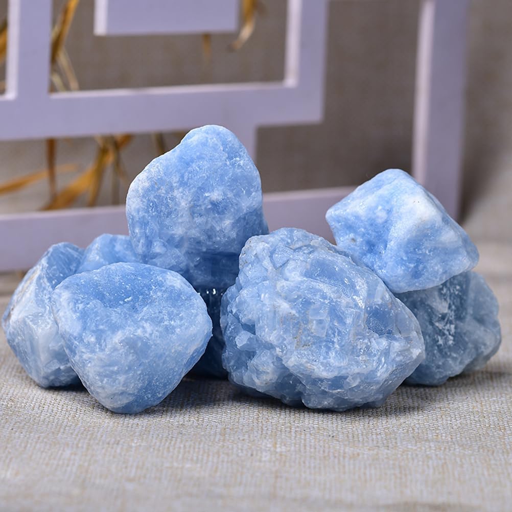 500G Natural Blue Kyanite Rough Stones (4-5Cm) – Genuine Raw Crystal Mineral Specimens for Aromatherapy Diffuser Healing Meditation Display