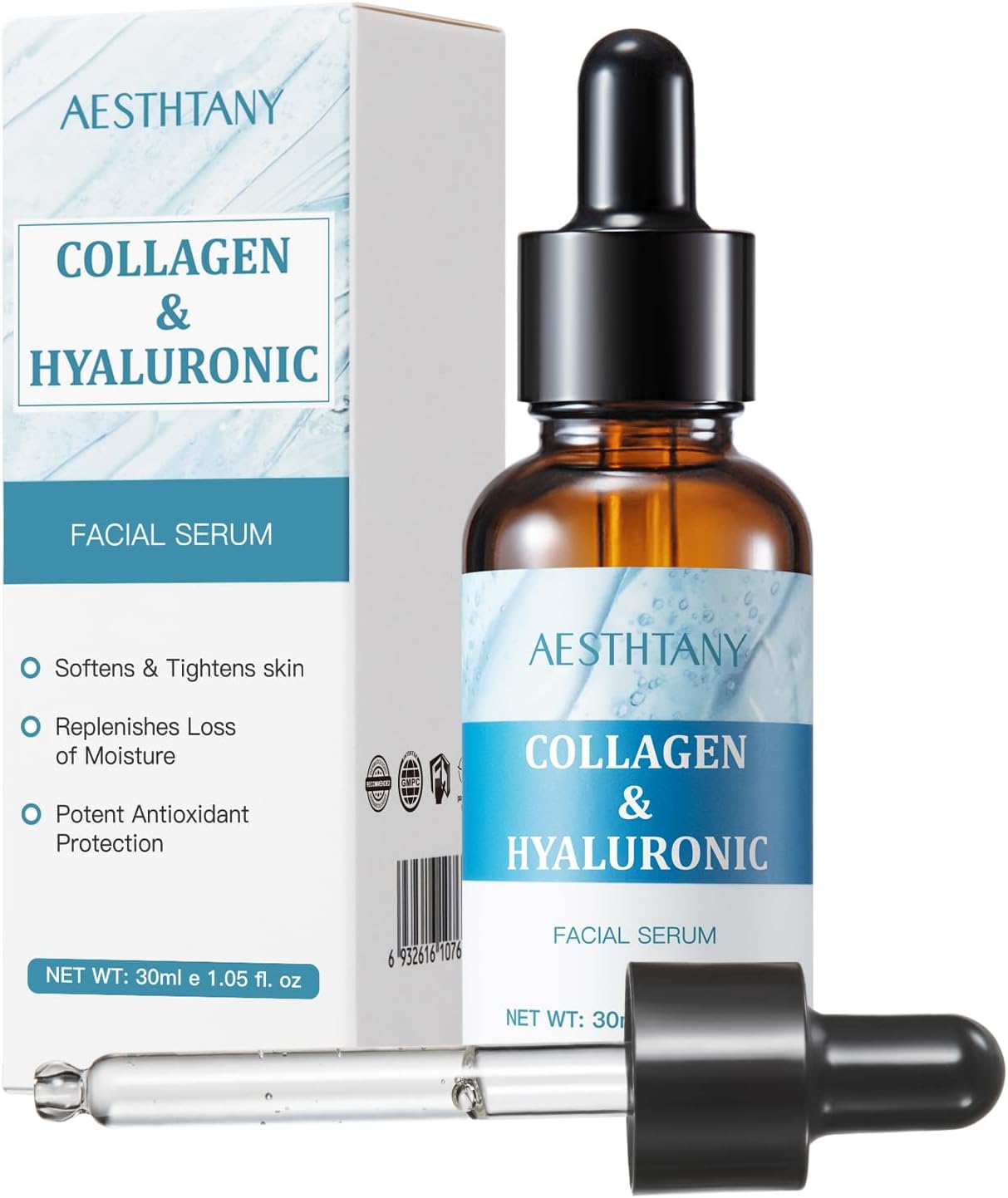 Hyaluronic Acid & Collagen Face Serum – Skin Tightening, Hydrating – Anti-Aging, Skincare for All Skin Types – 1.01 Fl oz Hyaluronic Acid & Collagen Face Serum – Skin Tightening, Hydrating – Anti-Aging, Skincare for All Skin Types – 1.01 Fl oz