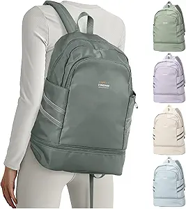 coofay Gym Backpack For Women Waterproof Backpack With Shoe Compartment Lightweight Travel Backpack Sports Backpacks Large Gym Bag