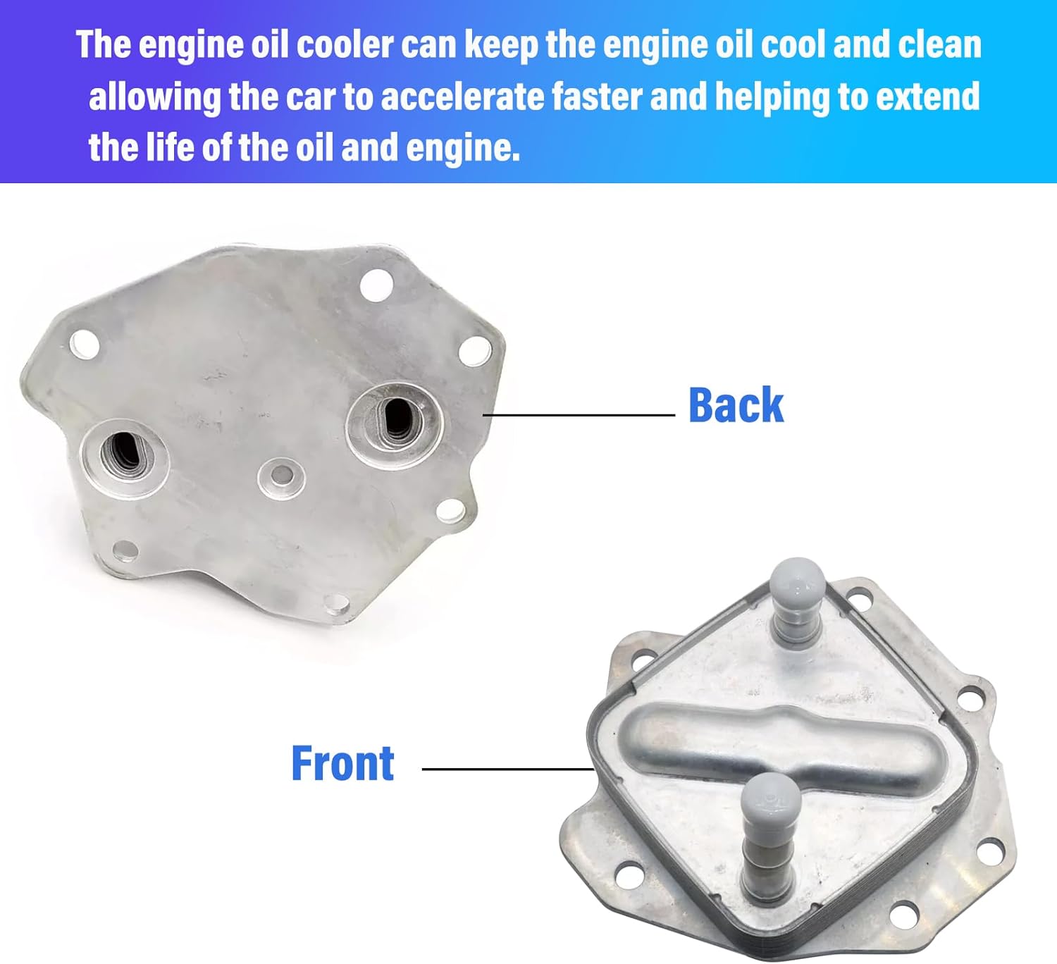 ‎Bledtax Engine Oil Cooler 15710-38021 Compatible with Toyota Land Cruiser Sequoia Tundra 5.7L 2007-2022 Compatible with Lexus LX570 5.7L 2008-2021 15710-0S010