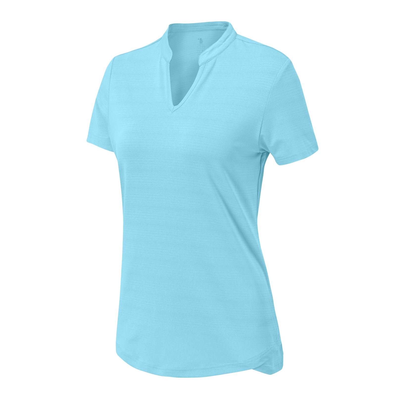 Women's Golf Polo Shirts V-Neck Short Sleeve Quick Dry Collarless