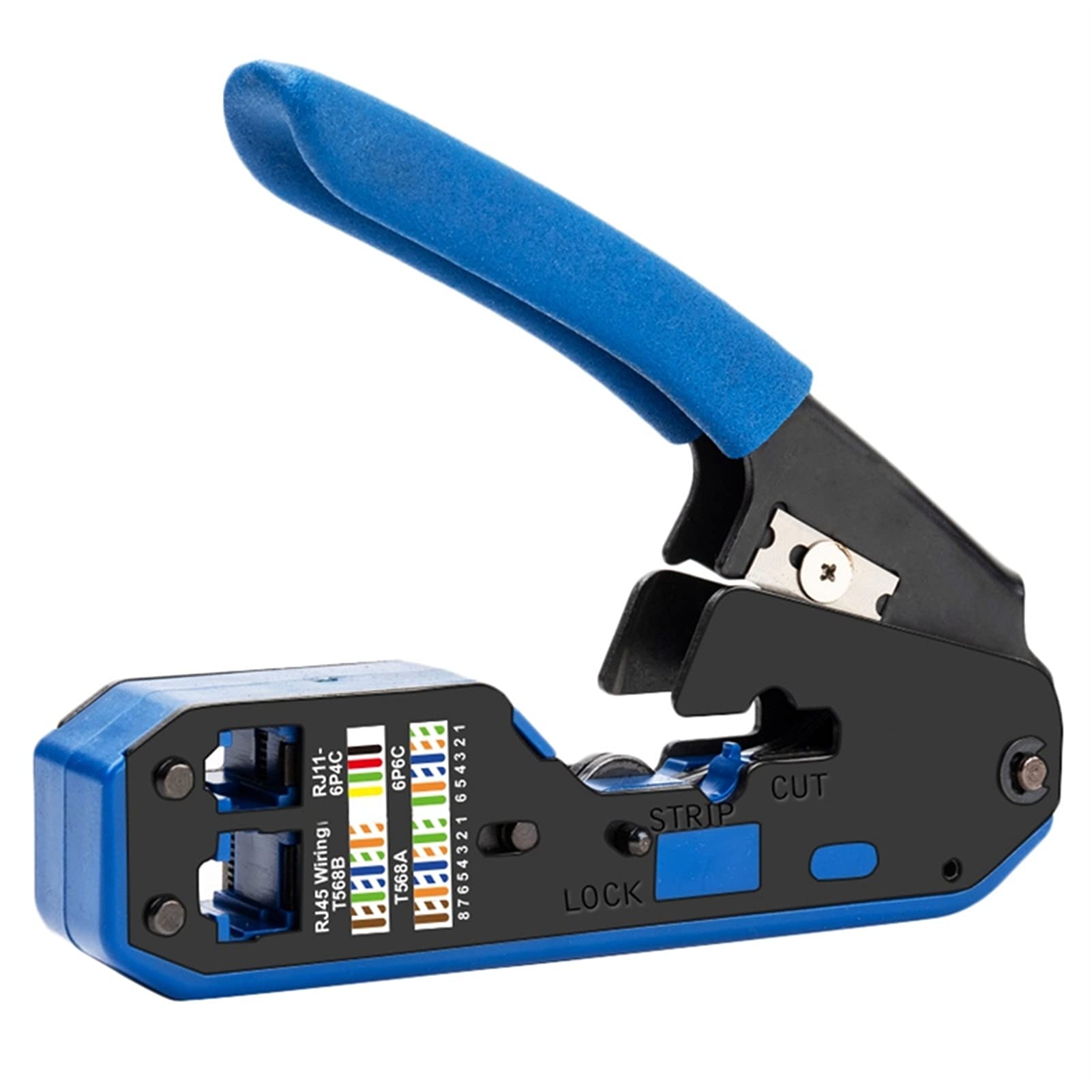 Crimpatrice RJ45 Tool Network Crimper Cable Stripping PLier Stripper per RJ45 Cat6 Cat5e Cat5 RJ11 Connettore RJ12(A2)