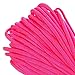 PARACORD PLANET Mil-Spec Commercial Grade 550lb Type III Nylon Paracord 100 feet Pink