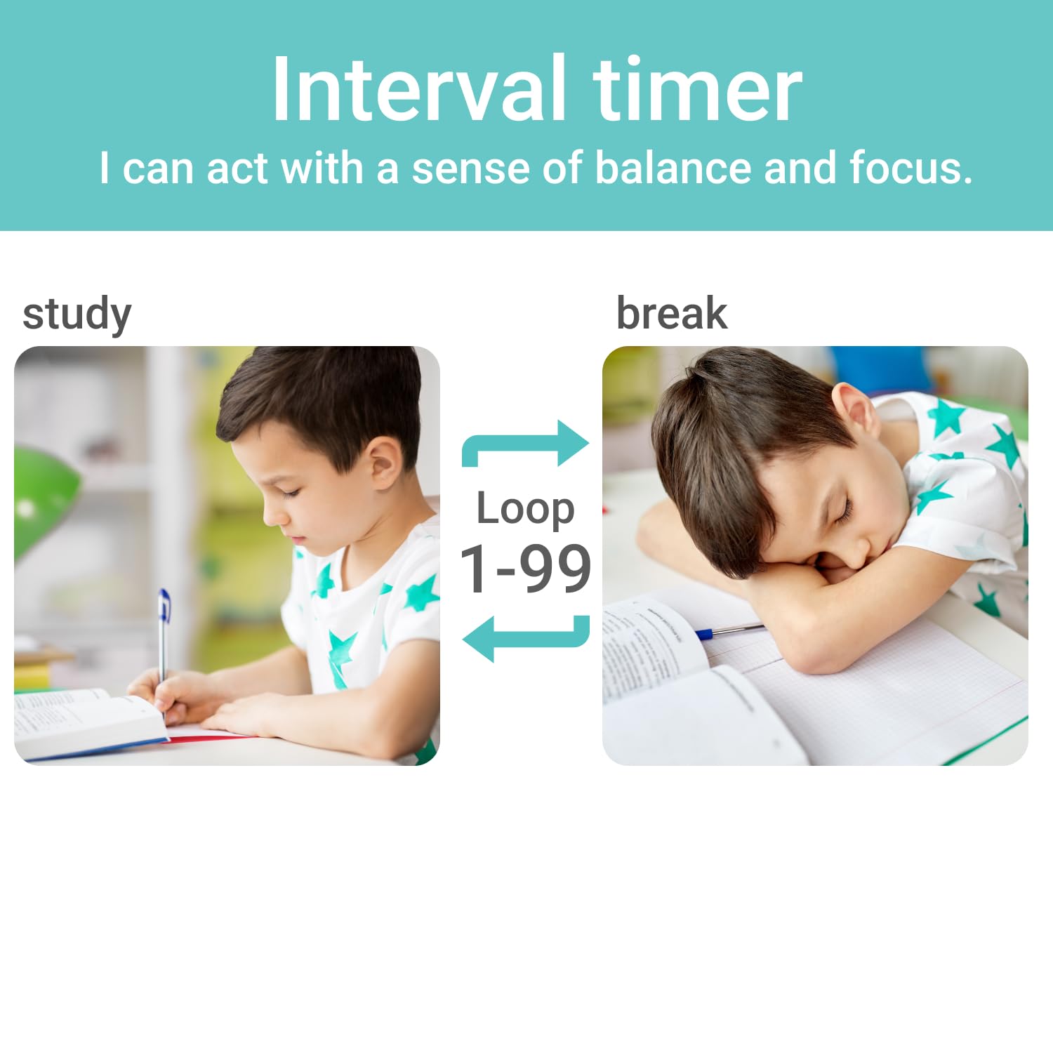 dretec pomodoro Timer, Productivity for Studying, Large Button, Interval,Darkgray