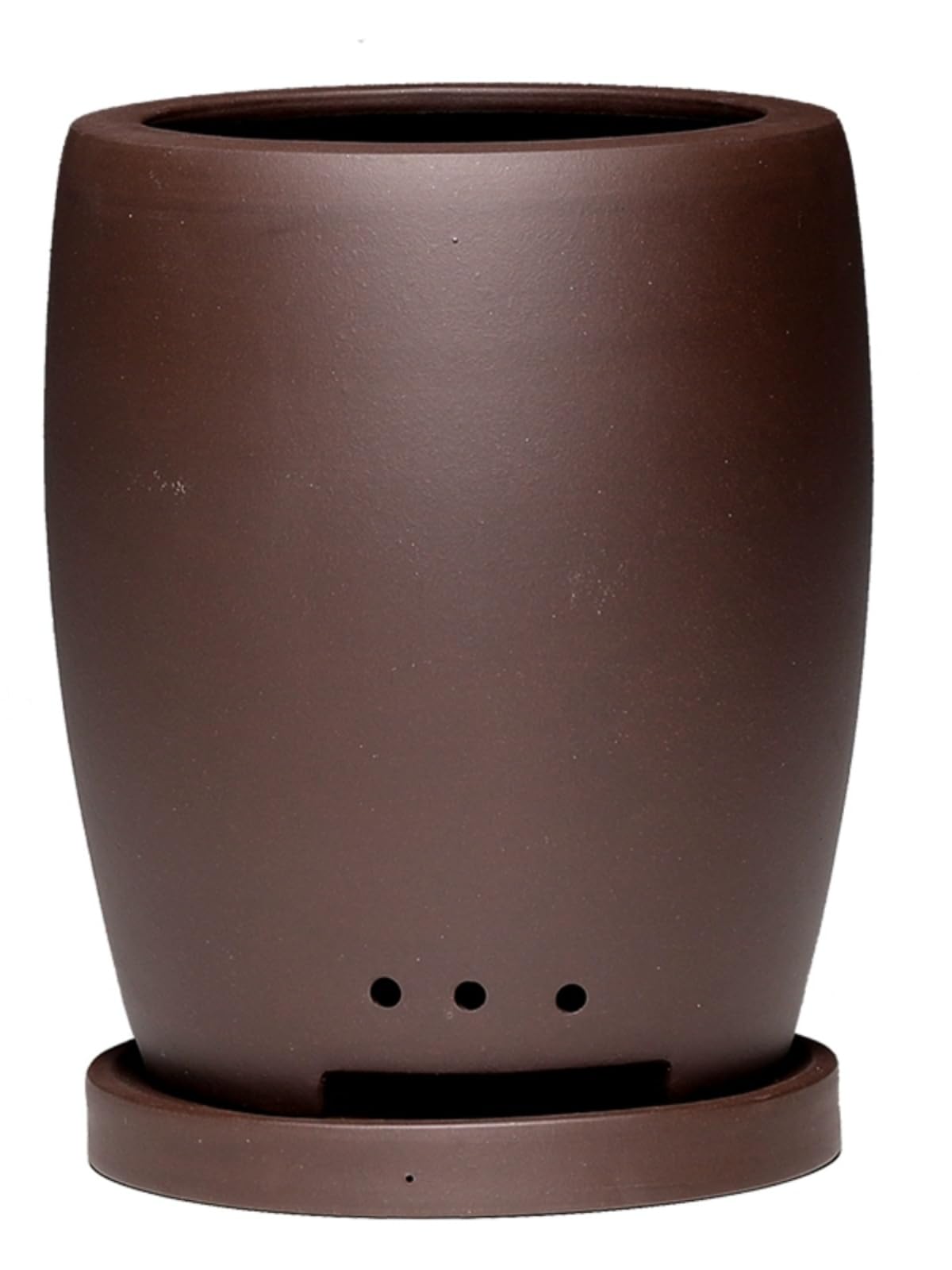 GELASIGE Flower Pots Orchid Pot Alabaster Planter with Tray Indoor Simple Ceramic Breathable Container Outdoor Flower Pots