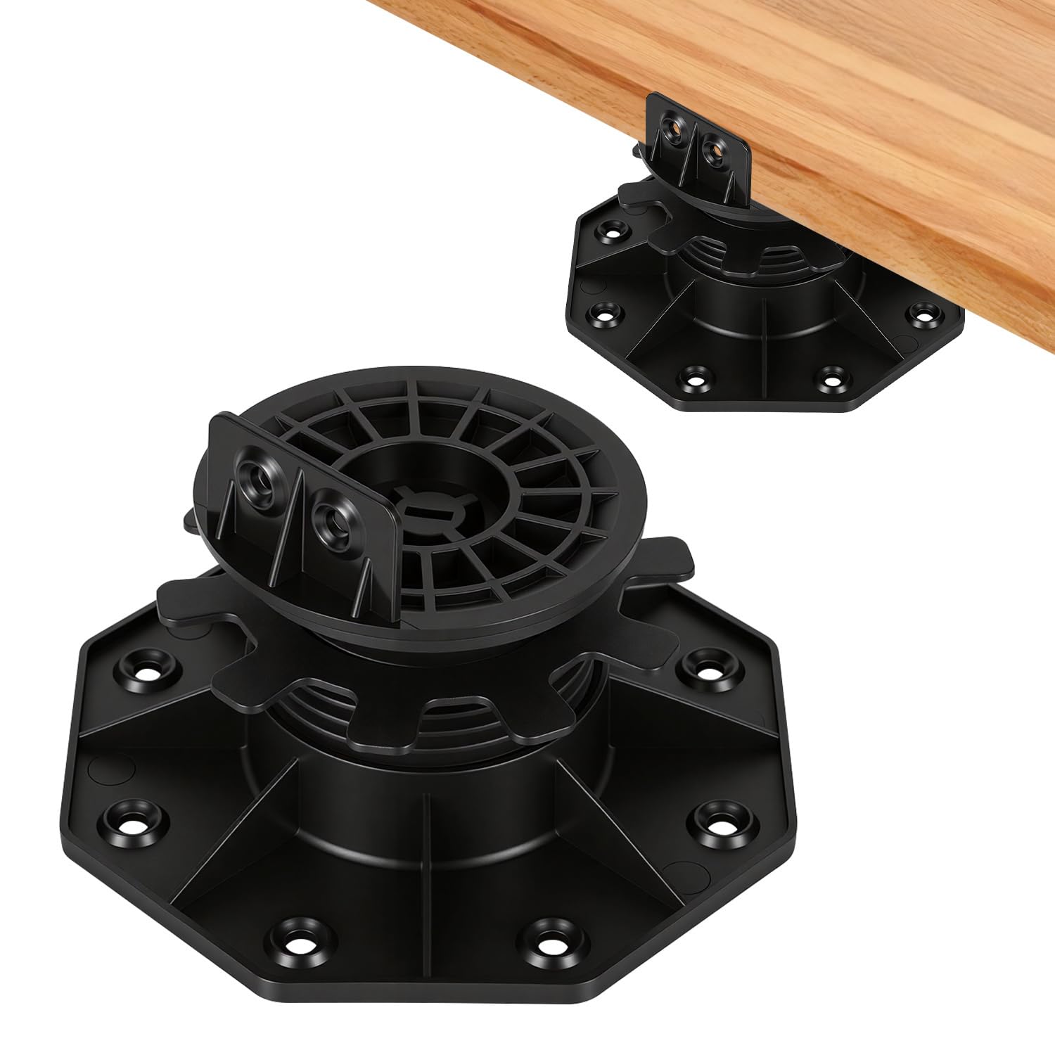 Stelzlager Höhenverstellbar, 30 Stück 40-70mm Terrassenlager mit Gefälleausgleich 5% Stelzlager Stellfuß, für Terrassenplatten-Unterkonstruktion Holz, WPC und Stein