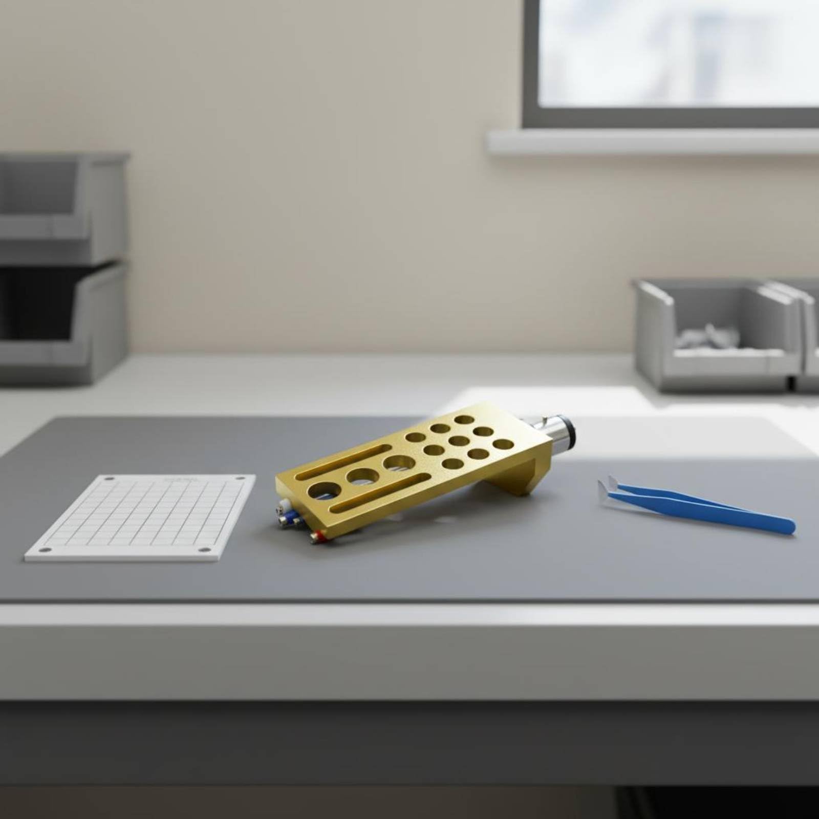 Portatestina SME Leggero Headshell SME Non Magnetico Shell Testina Giradischi per Audiofili, Appassionati di Vinile, Oro