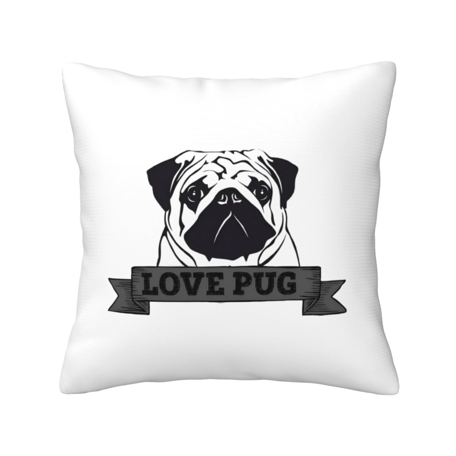 犬の顔　『パグ』クッションカバー Amazon.co.jp: クッションカバー パグ 犬 Pug 犬 40X40cm 柔らかい