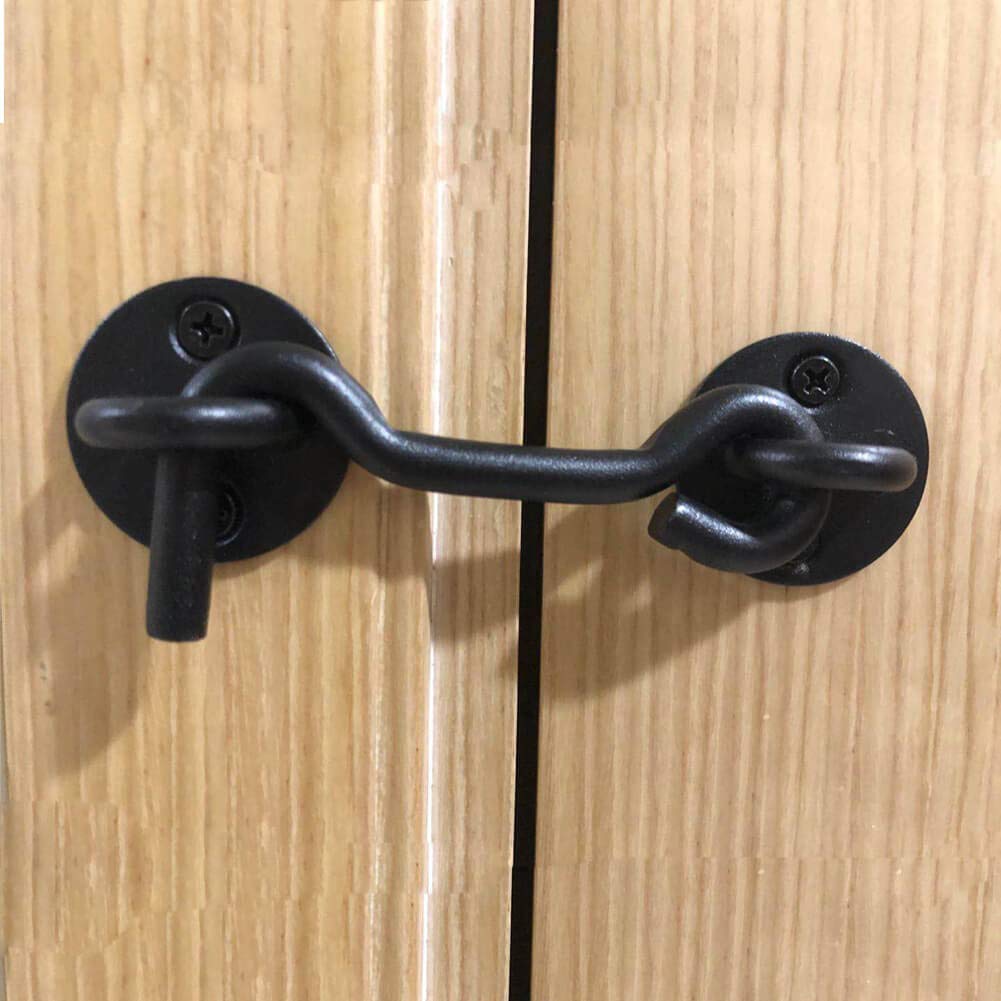 Buy 4 Inch Cabin Hook Door Latch Hook and Eye Latch Lock for Sliding