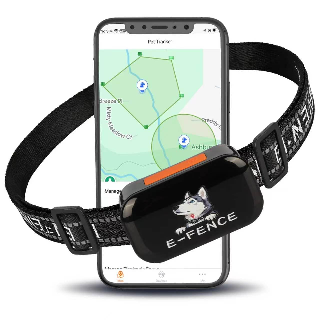 Photo 1 of GPS Dog Fence with Tracking & Training – Wireless Portable Invisible Containment System, Adjustable Beep, Vibration & Static. 48H Waterproof Rechargeable Collar for Backyard, Camping & Travel