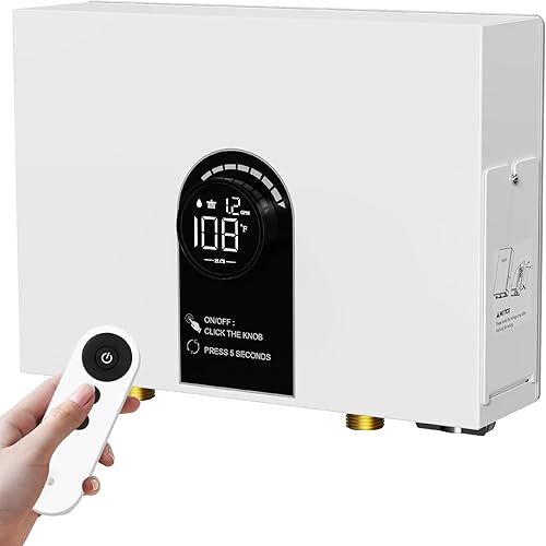 Tankless Water Heater Electric, 11kW 240V Instant Hot Water Heater for Point of Use & Endless Water CSA Certified with Temperature Display & Self Modulating & Overheating Protection