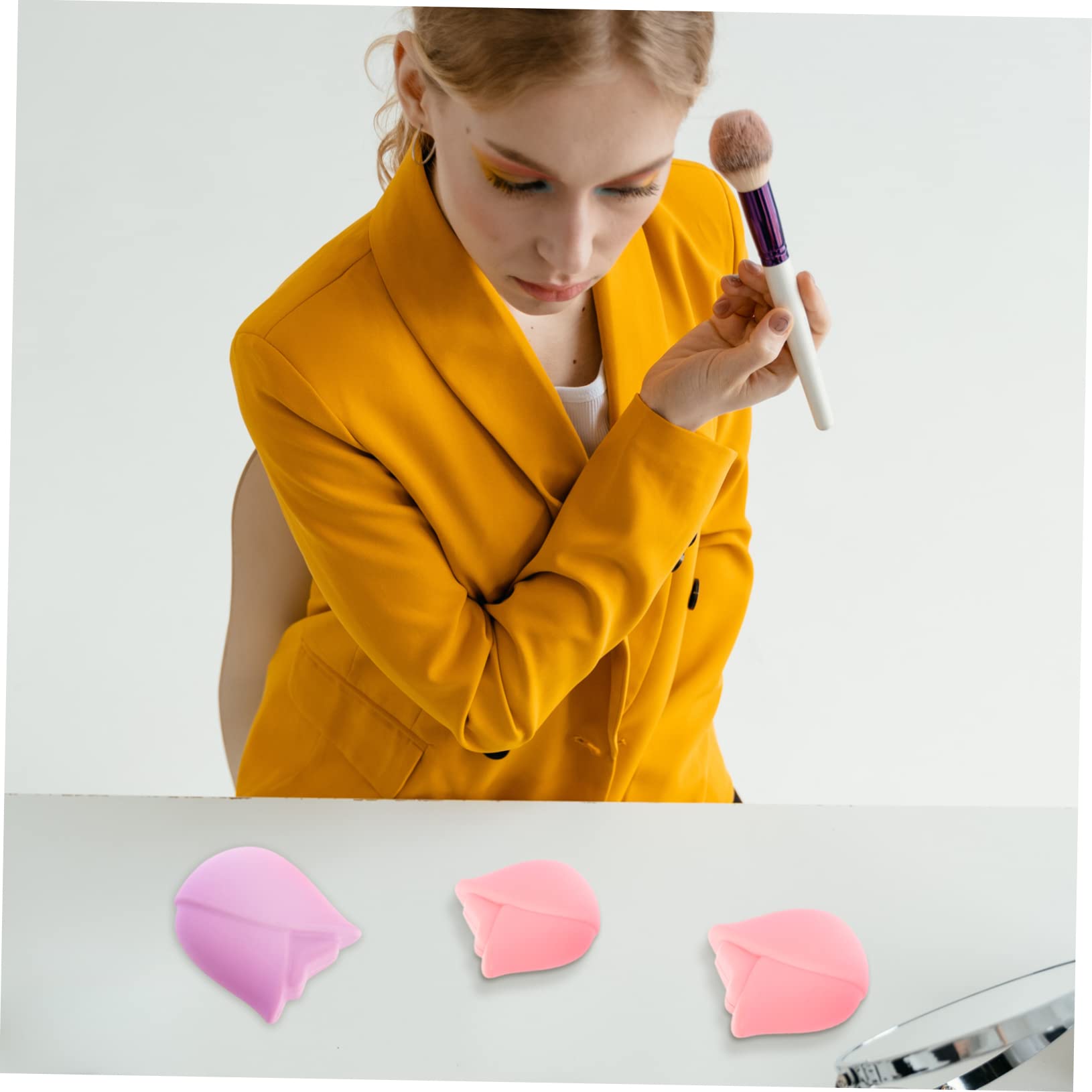 Healeved Lot De 3 Porte-pinceaux De Maquillage En Silicone Pour Pinceaux De Maquillage Et Rangement (6 Pièces X 3)
