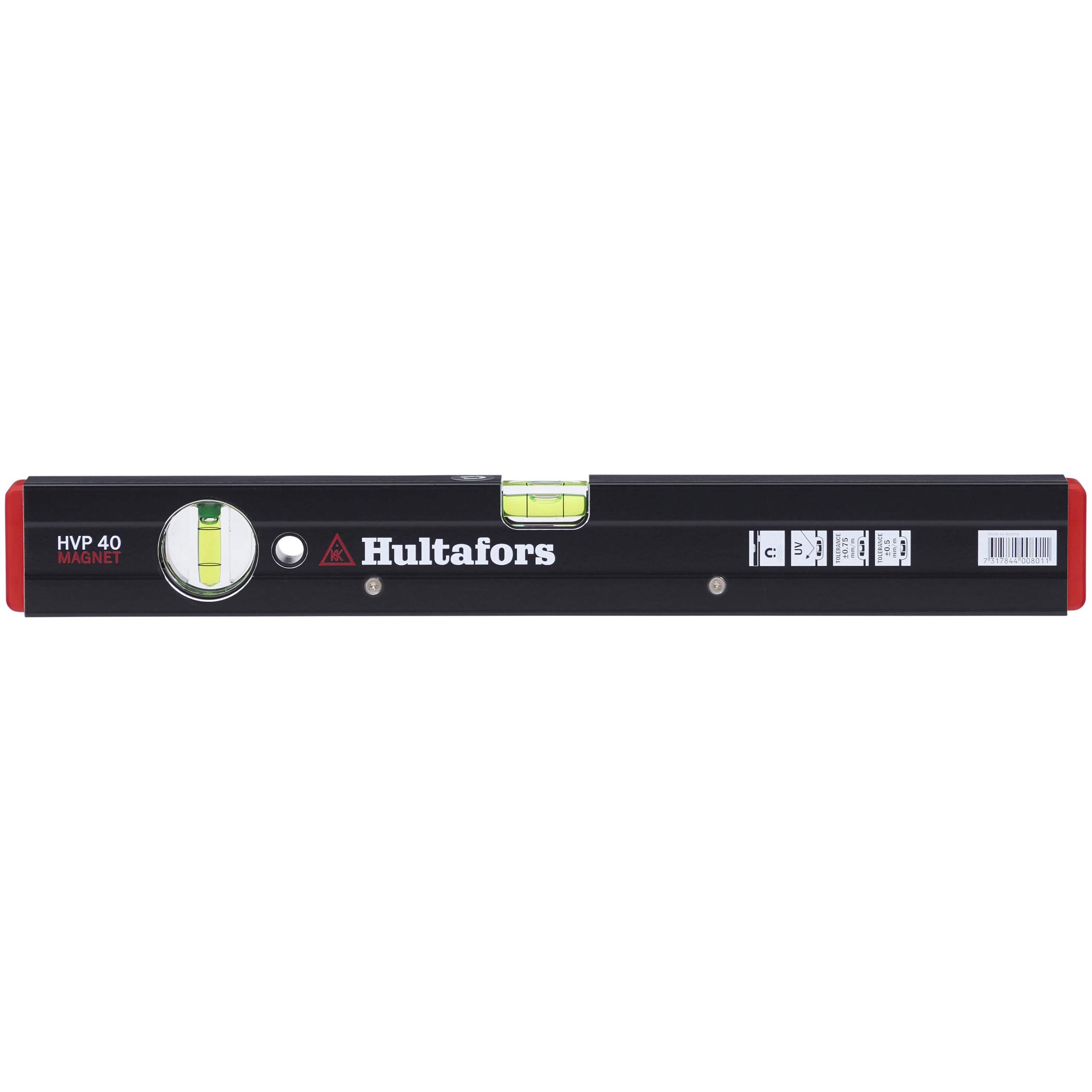 Hultafors 400803 Aluminiowa poziomica "Hvp Magnet 101.6 cm - czarny/czerwony