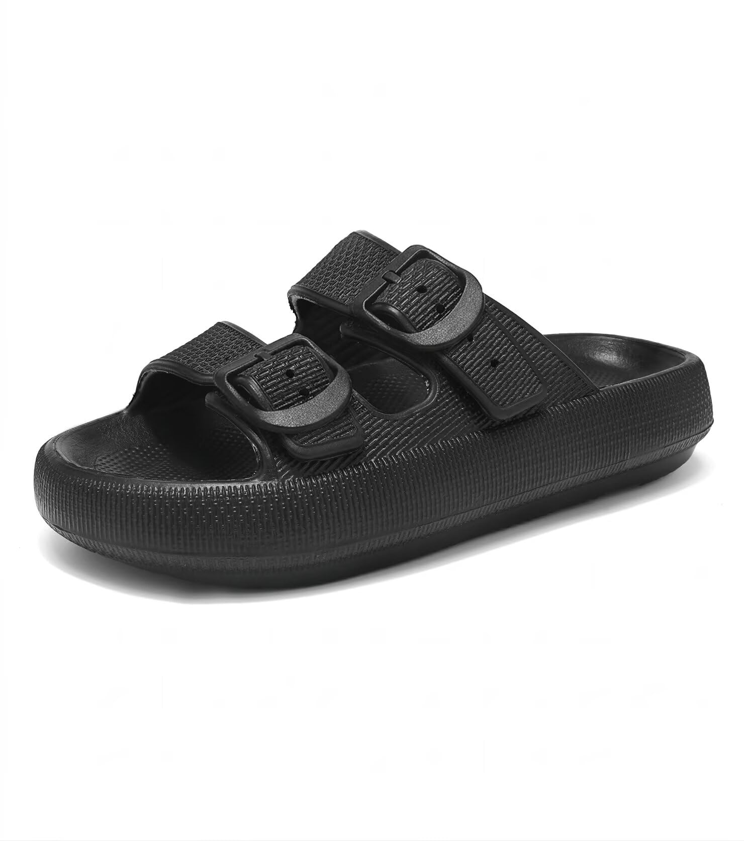 Haifago Cloud Slide Sandals for Women Comfort Recovery Pillow Sandal, Lightweight House Bathroom Shower Slippers Adjustable Double Buckle Platform Slide