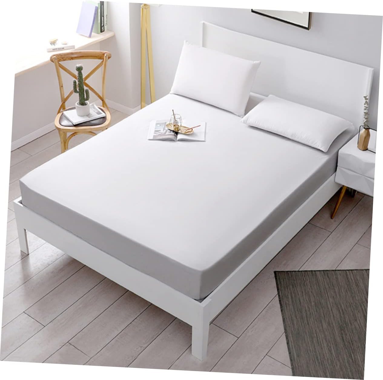 Mikinona 1Pc Mattress Cover Machine Washable Fitted Sheet Protective Pad for Comfortable Sleep Soft Feelings for All Ages for Twin and Full