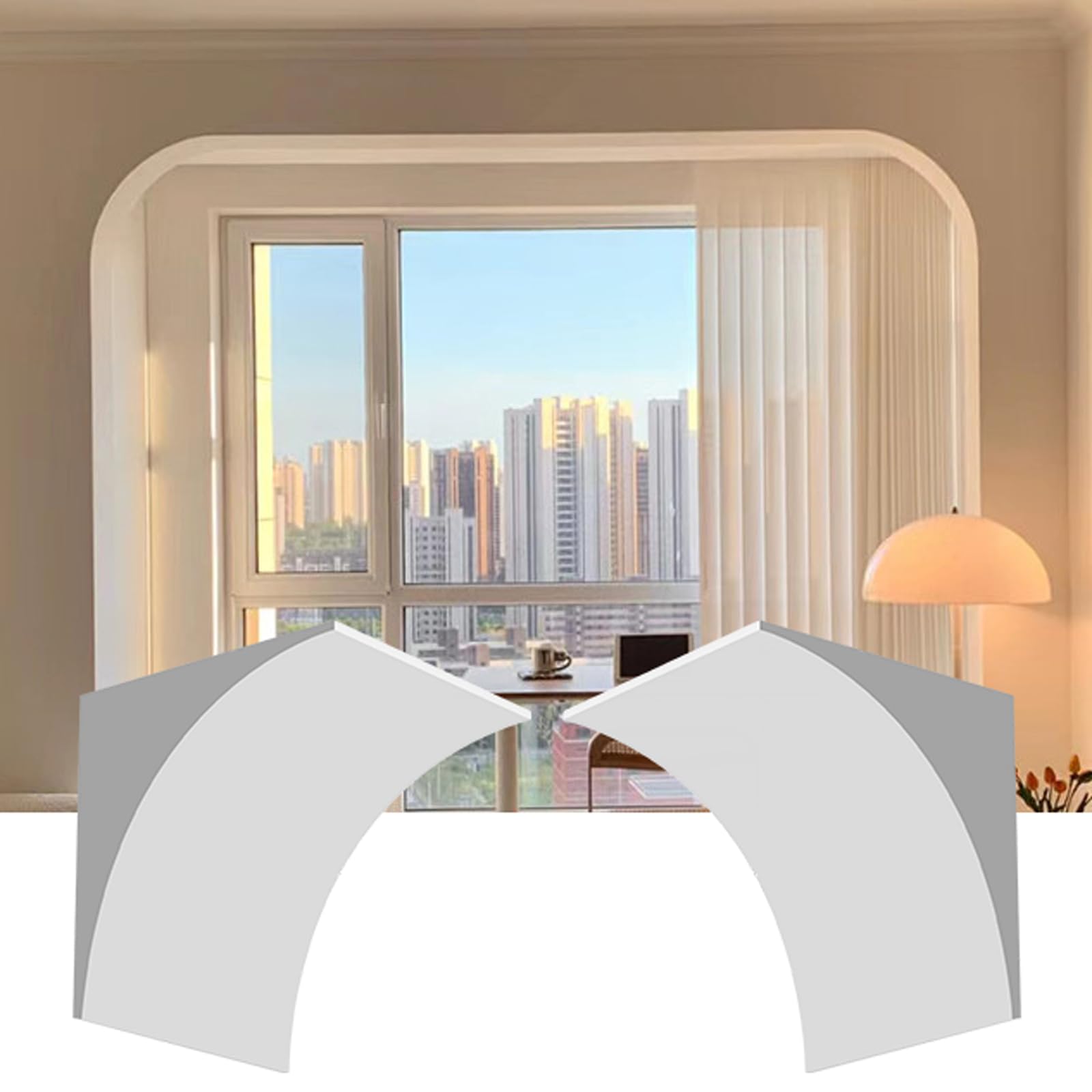 ByteRunning DIY Arch Doorway Kit,2 Pcs Arch Corner Kit,Archs Door Frame Kits,Half Circle Door Archs Kits,Foam,Lightweight,Paintable,For Living Room Interior Decoration