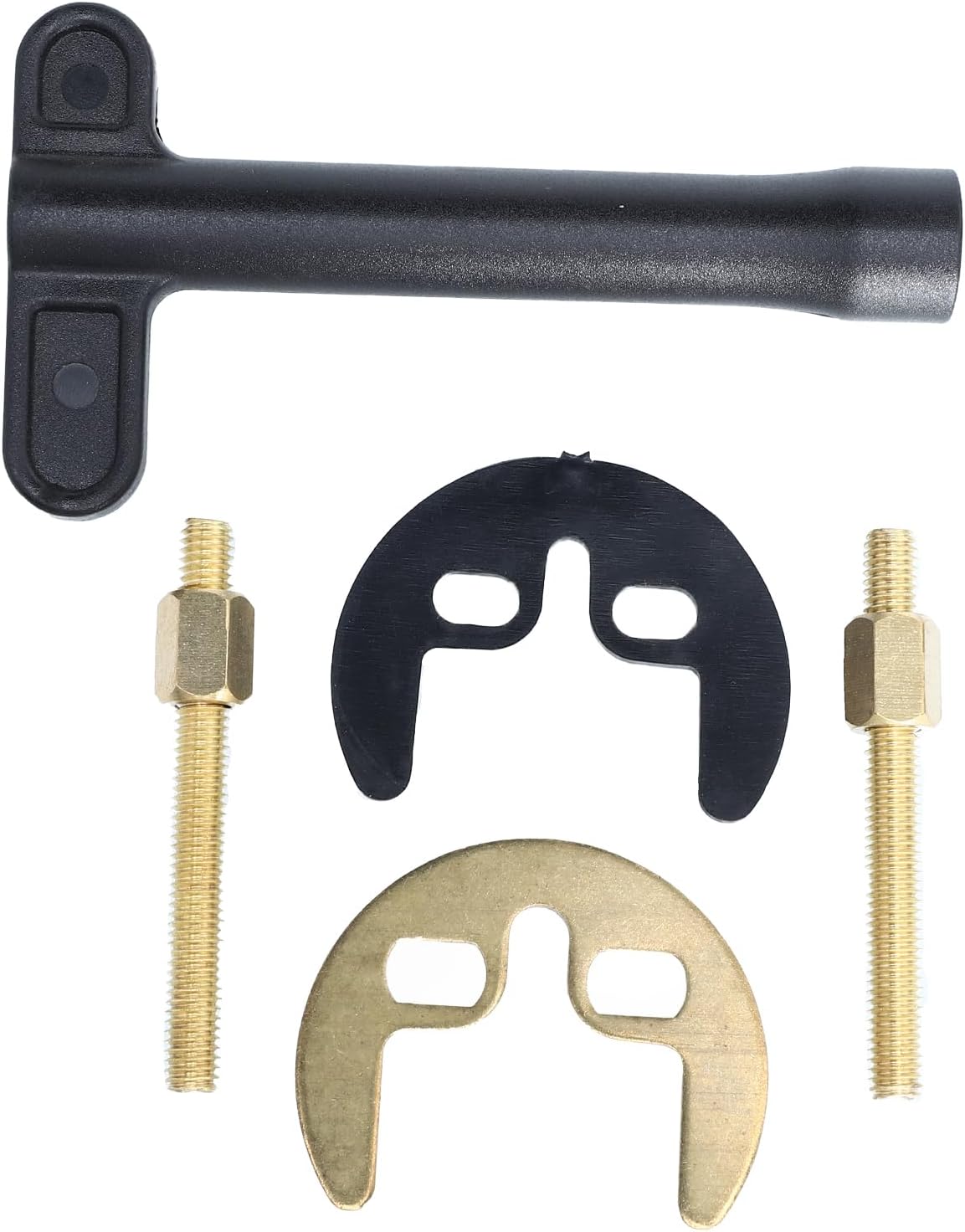 DOITOOL Faucet Horseshoe Piece Mounting Kit with Washer and Screws Hot and Cold Water Faucet Fasteners for Kitchen and Bathroom Sink Installation 1.81X1.41X0.07 Inch Durable Fixture