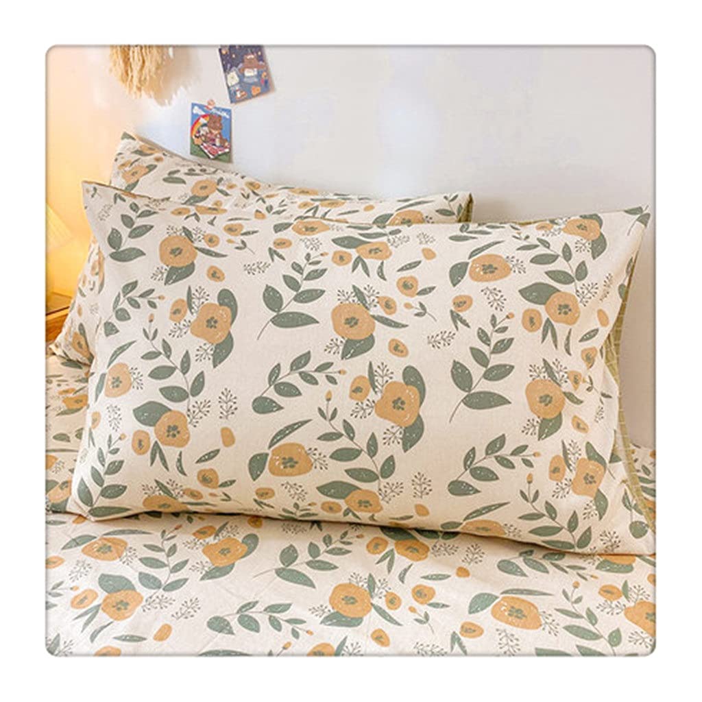 Cotton 48x74cm Simple y Elegante Pequeña Funda de Almohada de algodón de algodón de algodón Simple(Style C)