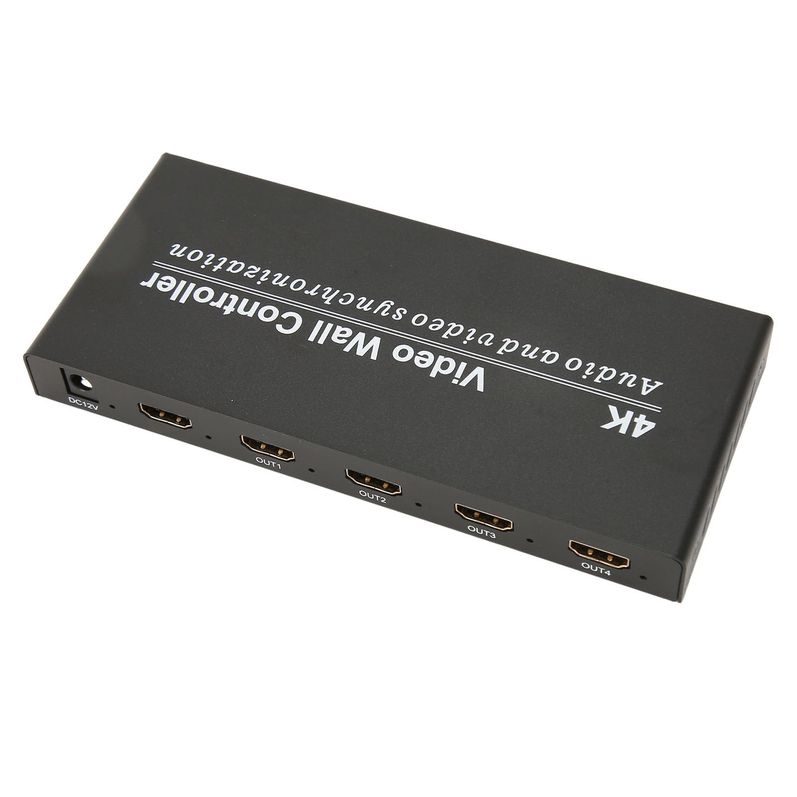 Processore TV Wall Link, Interfaccia Multimediale HD 1 in 4 Uscite Controllo Pulsanti Processore Video Wall 100-240 V 9 modalità per Laptop per Proiettore (Spina europea)