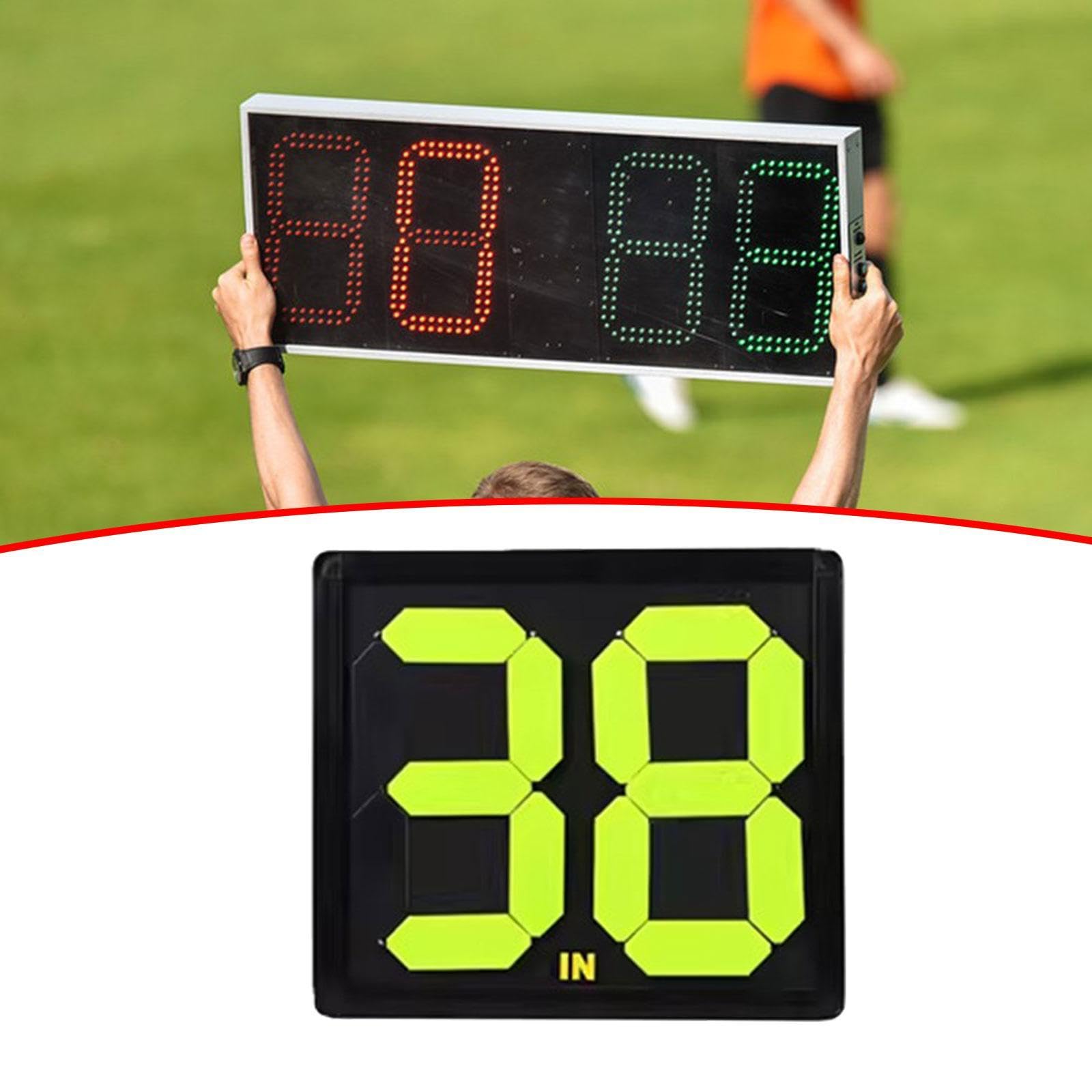 Baoblaze LED Anzeigetafel Fußball-Auswechslungstafel, Doppelseitig, Elektronisch, 2-stellig, Tragbar