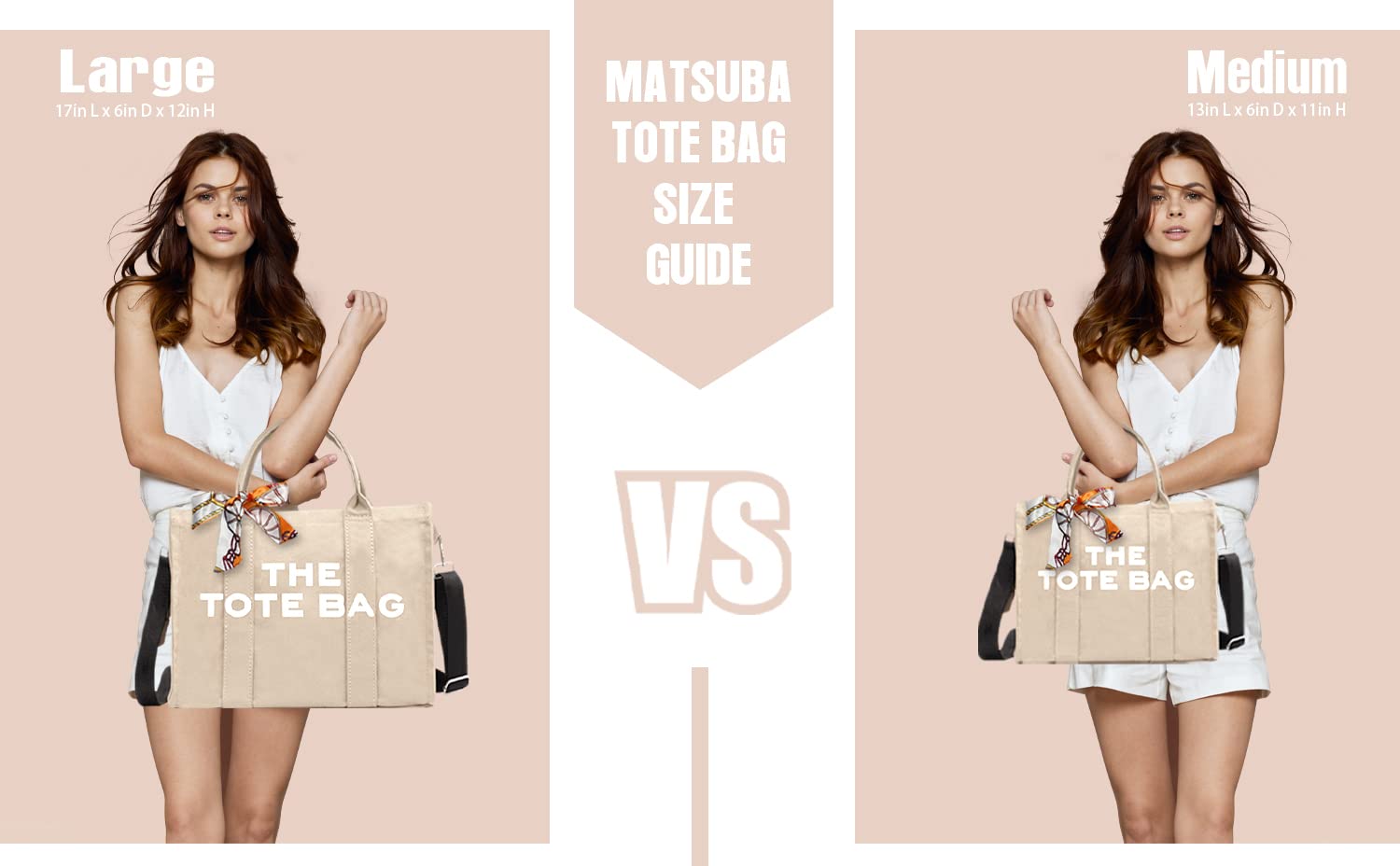 MATSUBA Tote Bags for Women Handbag Tote Purse with Zipper Canvas Crossbody Bag, Premium Quality, Designed in the USA