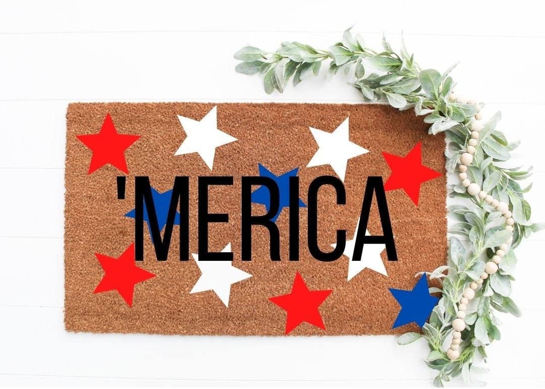 16x24 Inch Funny Doormat Bathroom Home Decor Absorbent Non-Slip Floor Mat Merica Star Doormat