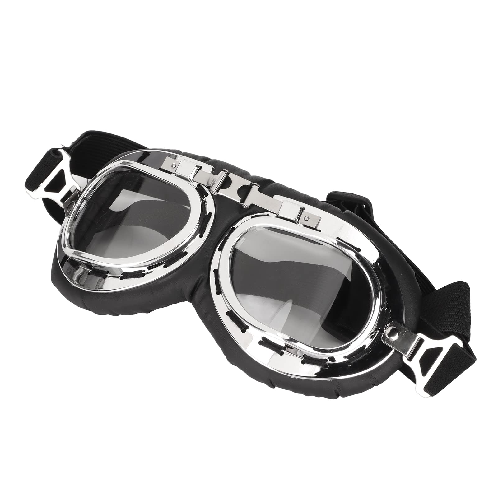 Dog Goggles Dog Eye Sunglasses with Folding e and Elastic Strap for Medium Large Dog 5 Colors (Transparent)