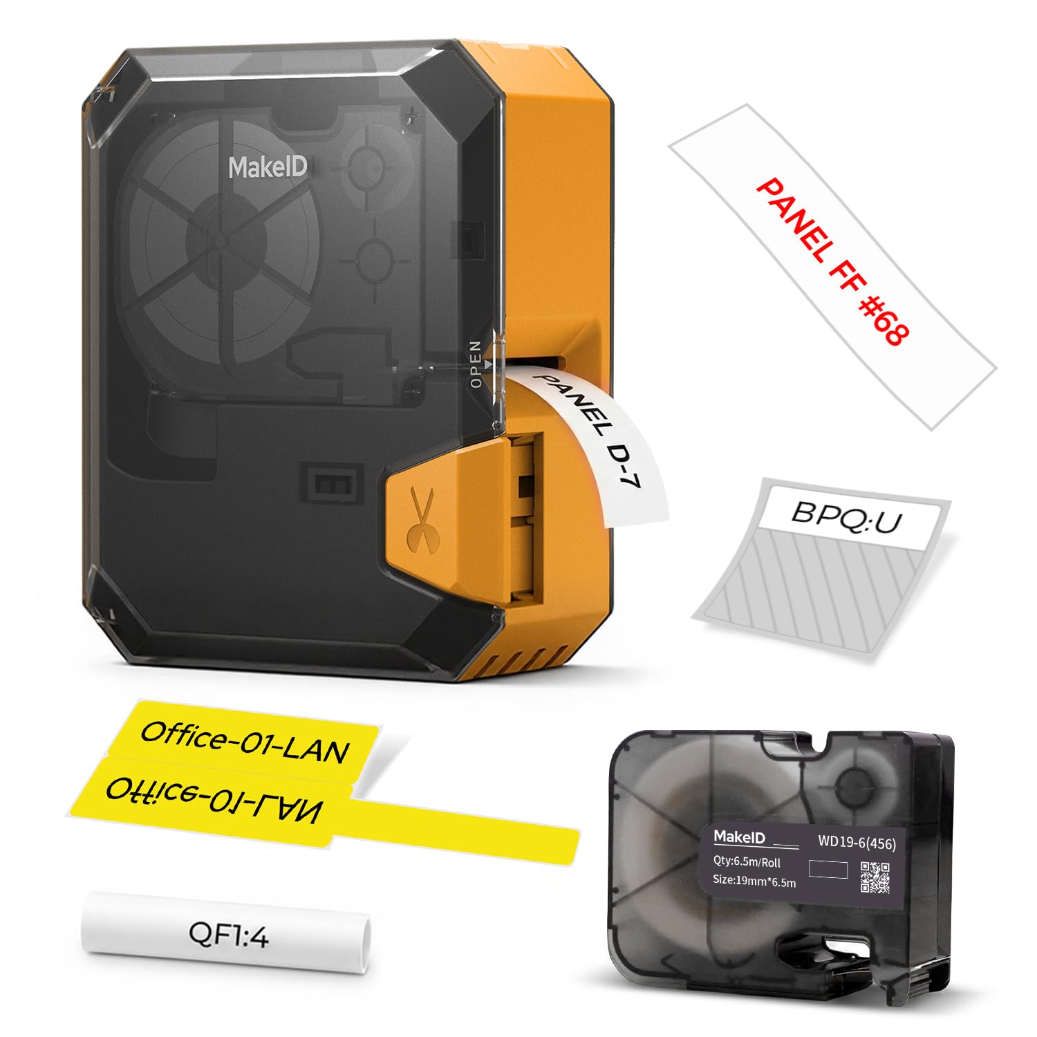 Makeid P31S Etichettatrice Industriale Autoadesiva | Etichettatrice a Trasferimento Termico Bluetooth per Cavi e Fili | Batteria 2000 mAh | Per Telecomunicazioni, Uffici e Sale Attrezzi