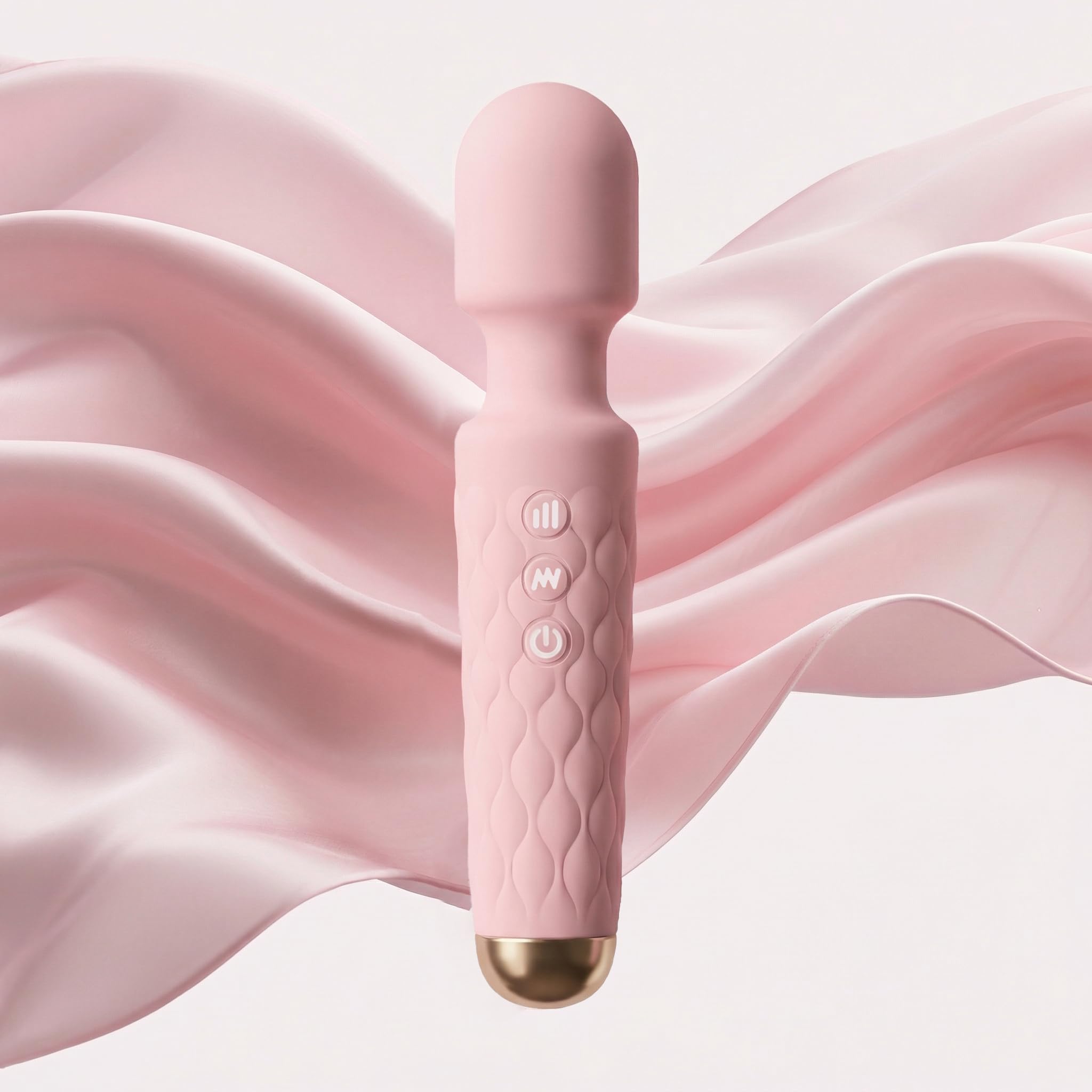 Kamileo Personal Massager - 4H Max Runtime & Ultra-Quiet - Waterproof - 20 Modes 8 Speeds for Deep Tissue Back Massage, Post-Workout Recovery and Neck Muscle Relaxation（Pink）