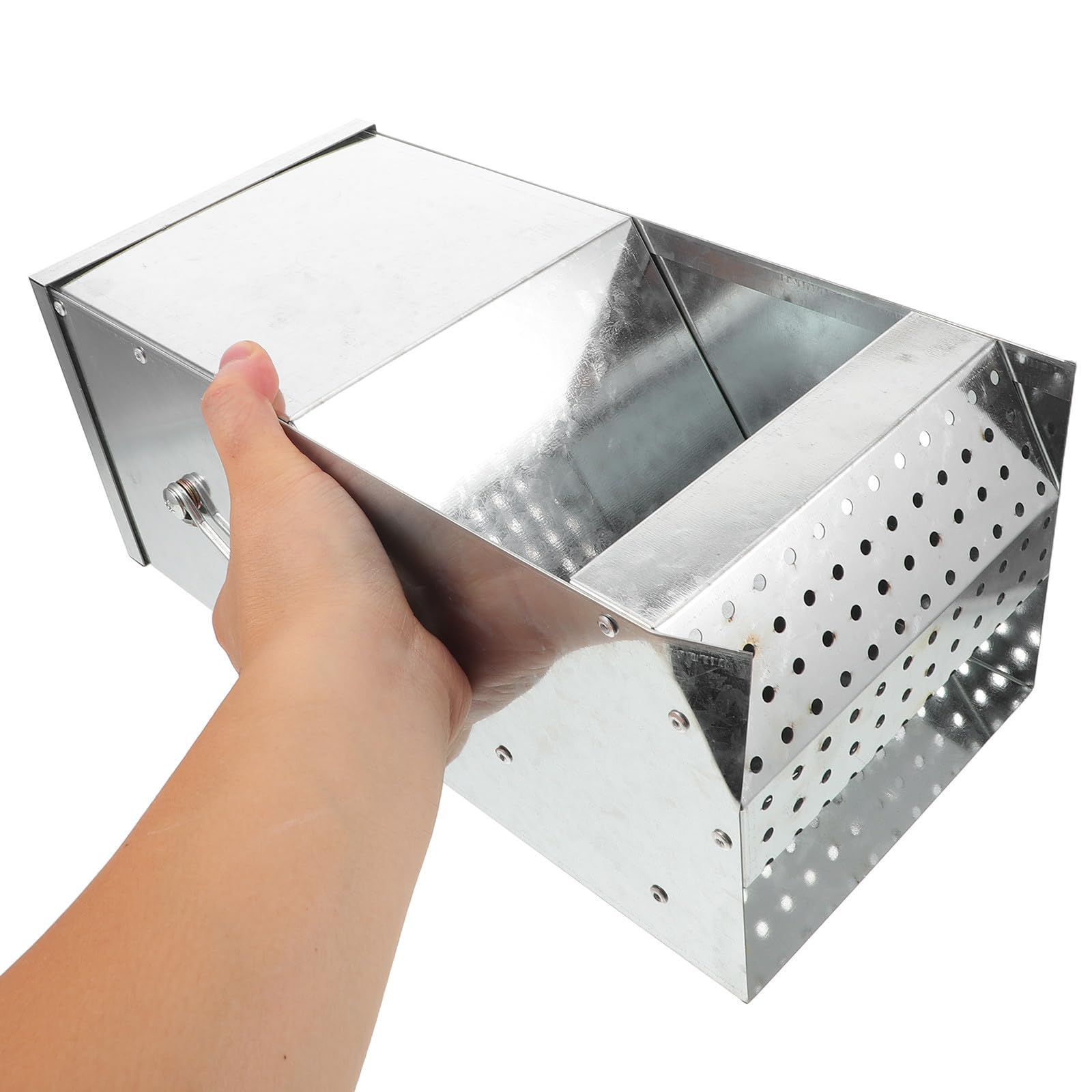 SHINEOFI Mangiatoia in Ferro da 650ml per Conigli e Furetti con Coperchio Magnetico e Ganci Laterali, Facile da Aprire per Gabbie