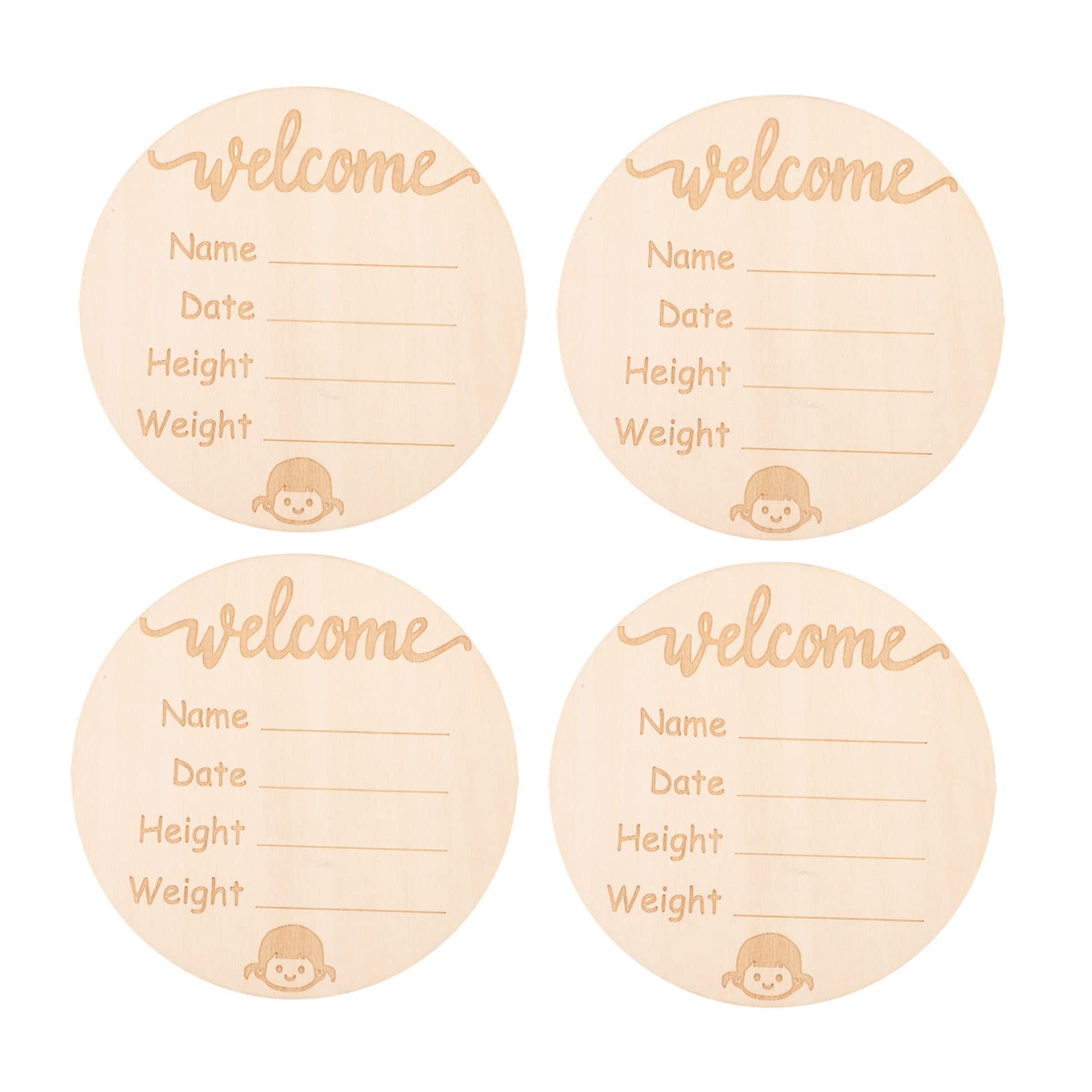 Toddmomy Wooden Baby Name Board Birth Announcement Sign Photo Skin Friendly Decor