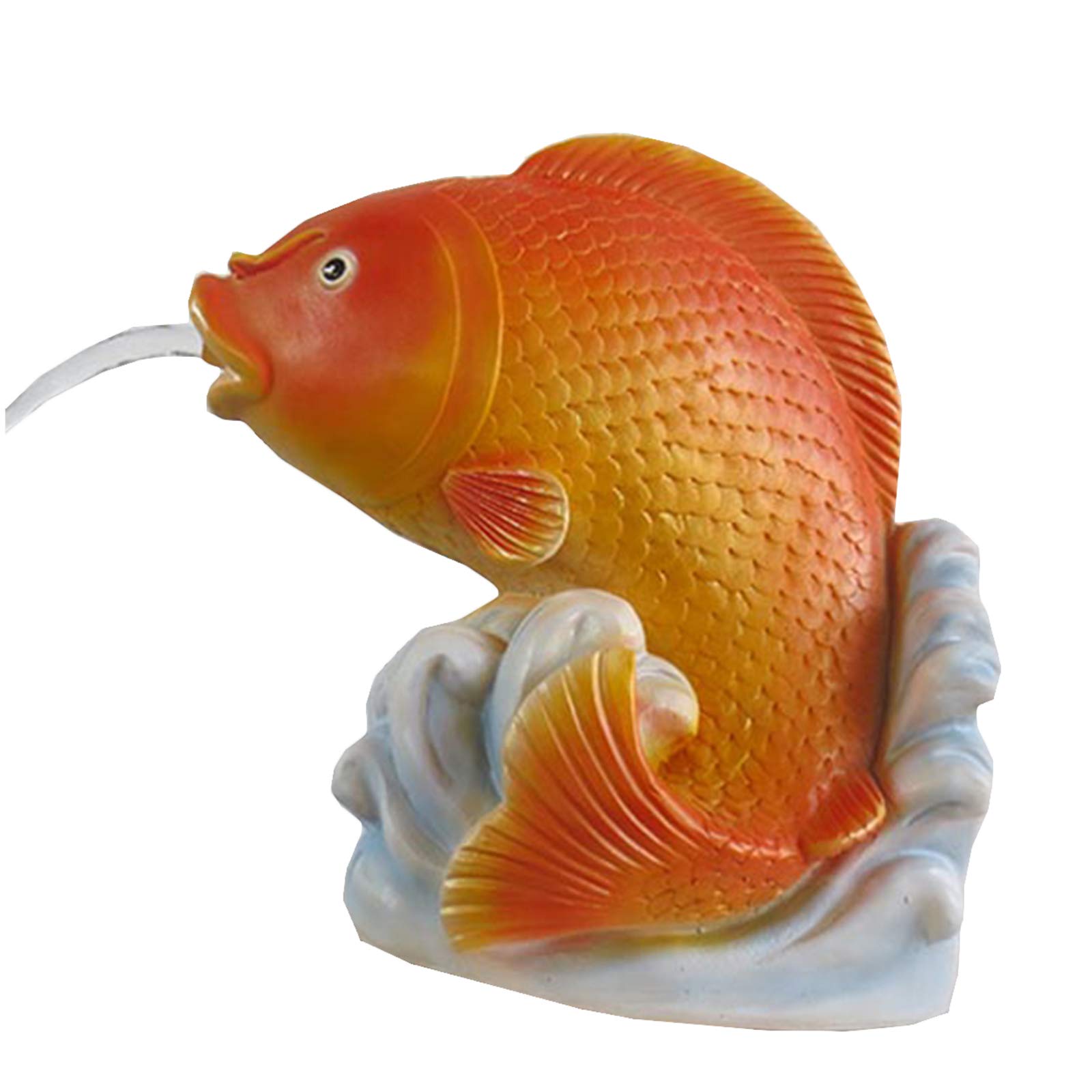 Fuente de pared de peces de carpa Koi para patio, jardín, decoración de terraza de patio trasero (28 x 15 x 30 cm)