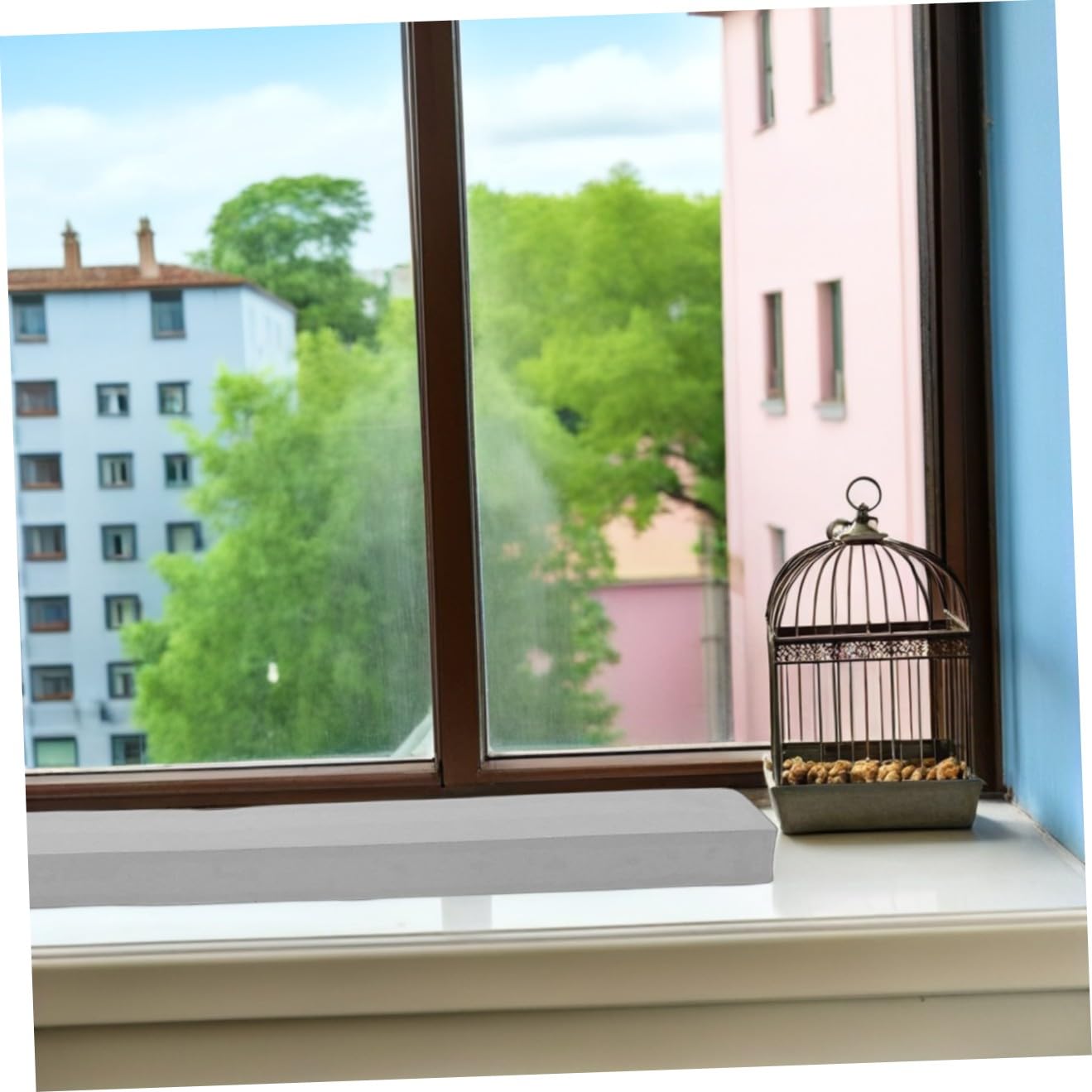 Hed Absente de Agua para Ventana Pva 850x70x30mm Grigio Almohadilla Engrosada Cortable para Alféizar Esponja Barrera de Humedad para Cocina Baño y Dormitorio