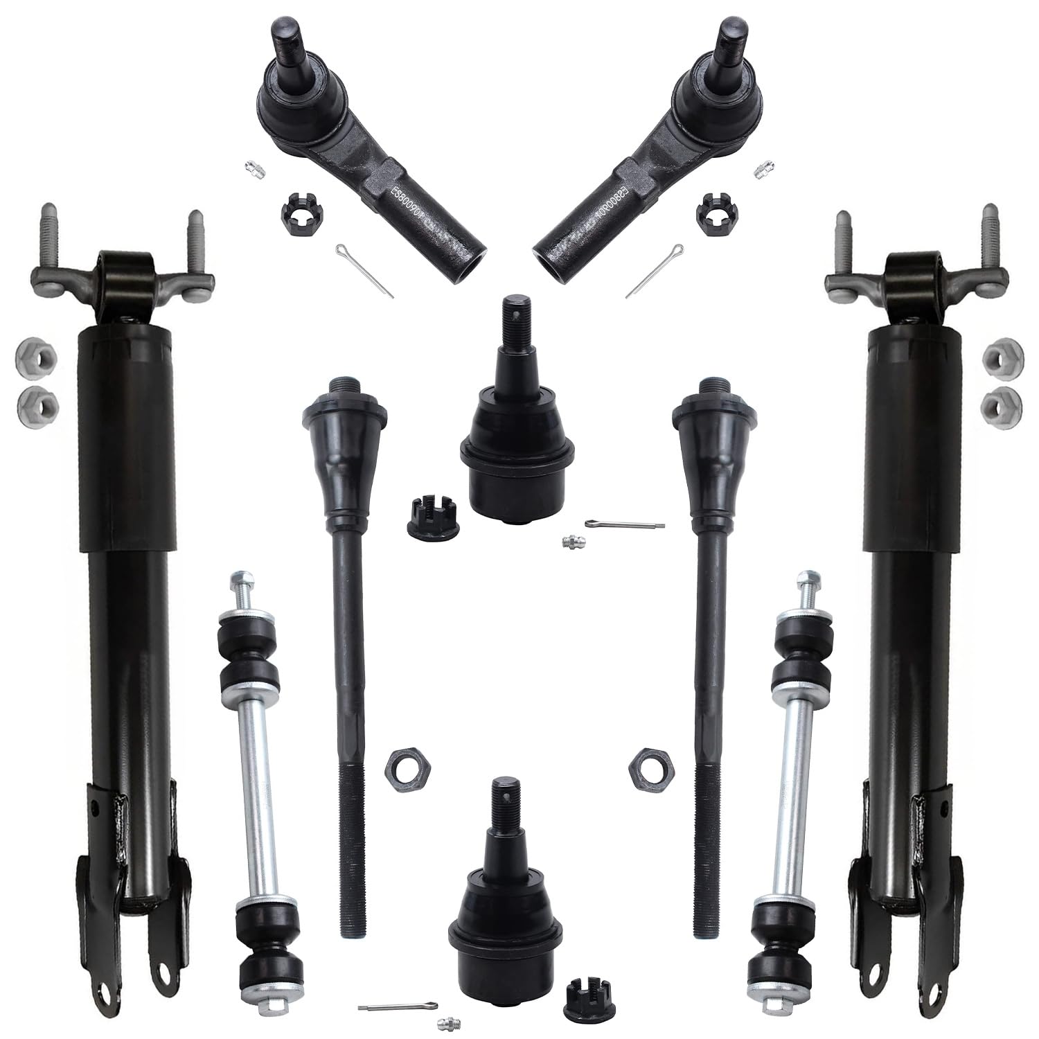 Detroit Axle - 10pc Front Shock Absorbers Kit for 2011-2019 Chevy Silverado