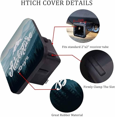 Miniatura 3 de Beabes Cubierta de enganche de remolque para receptores de 2 pulgadas, bandera estadounidense de águila calva, bandera de Estados Unidos, diseño de