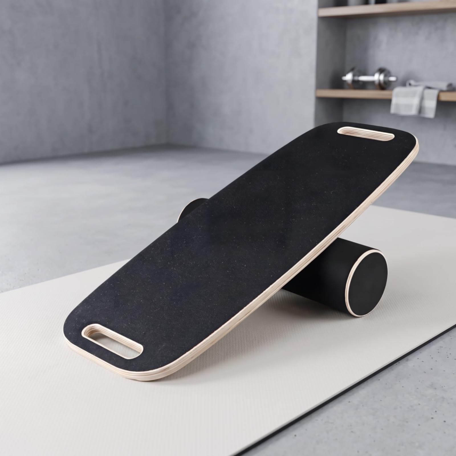 Tavola di Equilibrio con Rullo Regolabile Tavola Propriocettiva con Rullo Antiscivolo Kit Accessori per Atleti, Principianti, Palestra in Casa