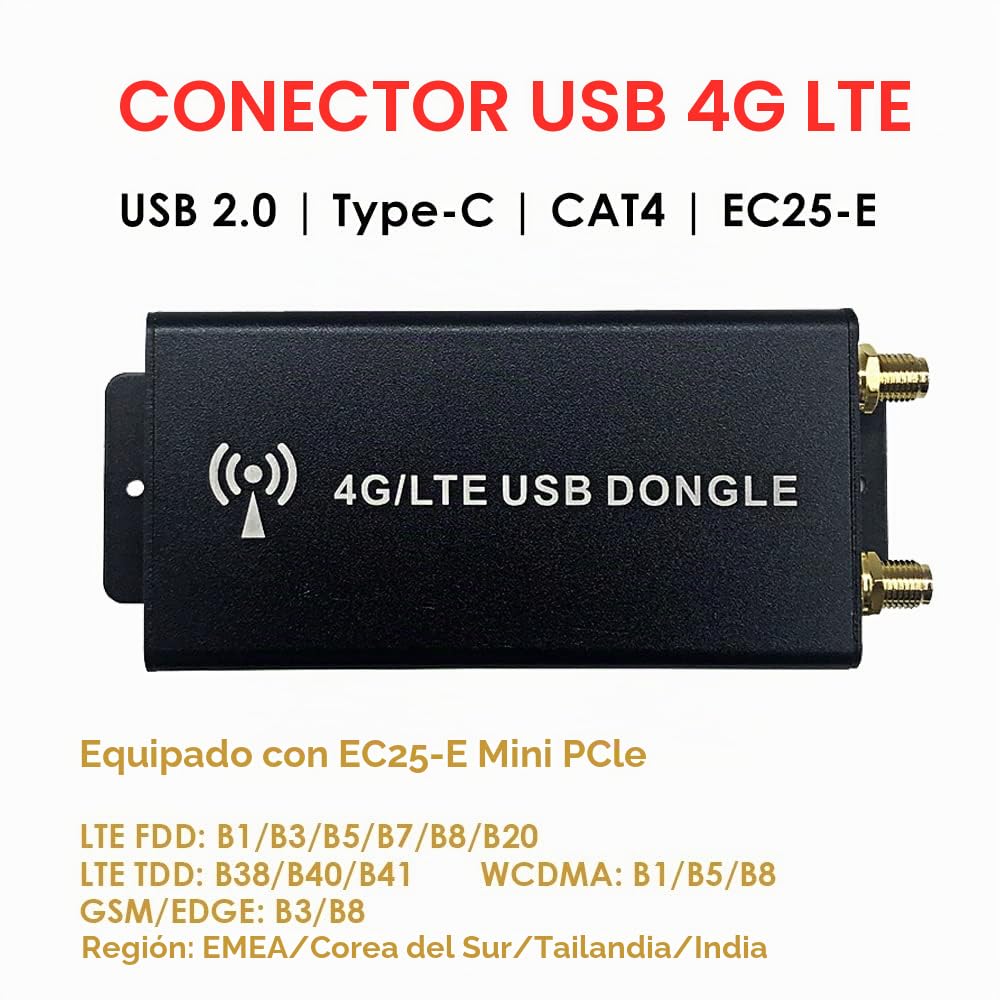 EXVIST 4G LTE Dongle W/EC25-E Mini PCIe SIM Ranura Módem LTE FDD B1/B3/B5/B7/B8/B20
