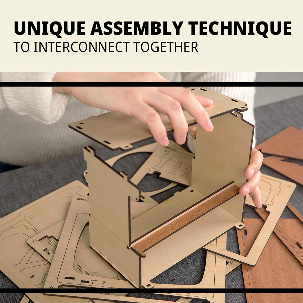 Amazon.co.jp: WOODSUM 完全機能木製3DパズルスマートフォンテレビDIY 