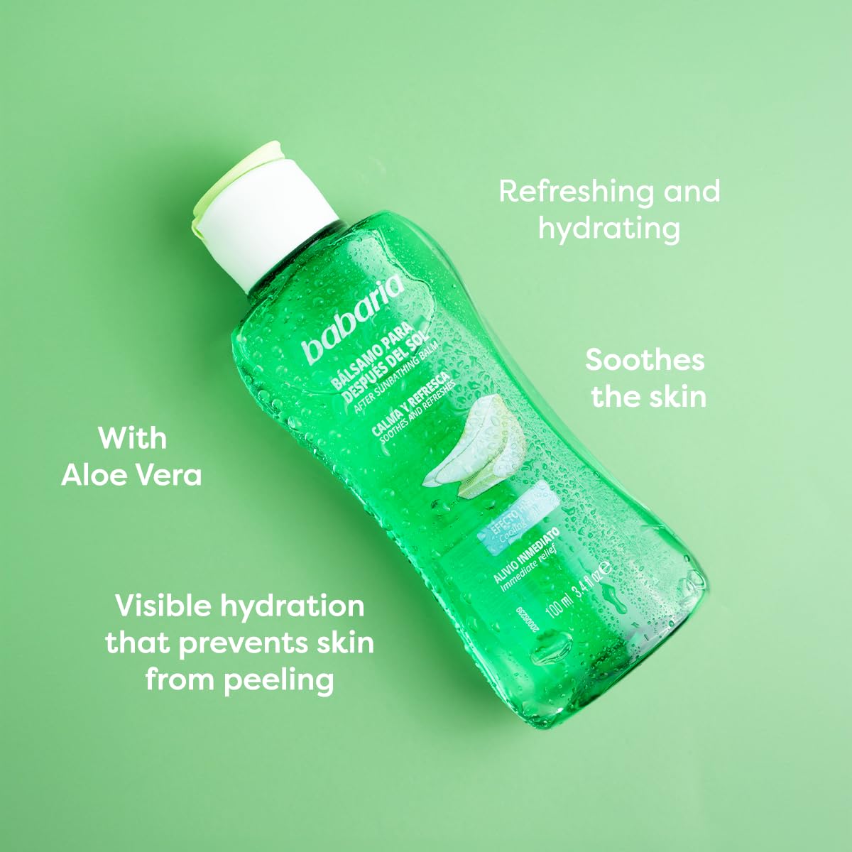 Babaria - After Sun Aloe Vera efekt lodu | Krem nawilżający do twarzy dla mężczyzn i kobiet z efektem lodu | Krem do twarzy dla mężczyzn i kobiet | Krem do twarzy z aloesem