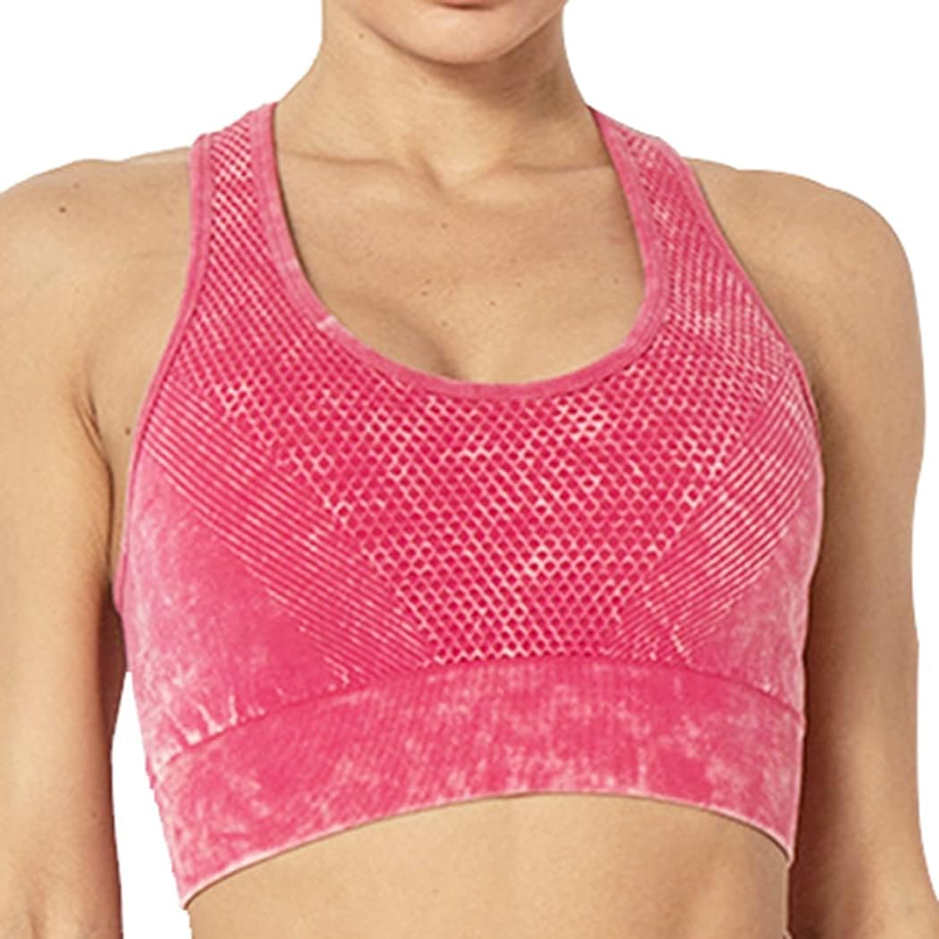 ZOYLINK Sujetador Deportivo Malla Transpirable Nylon Secado Rápido Sujetador Ergonómico De Yoga De Moda De Alto Impacto Sujetador Ergonómico Profesional Lavable para Correr