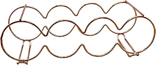 Miniatura 5 de Dependable Industries inc. Essentials Estante de vino apilable de color oro rosa, capacidad para hasta 7 botellas y mantiene el vino horizontal para