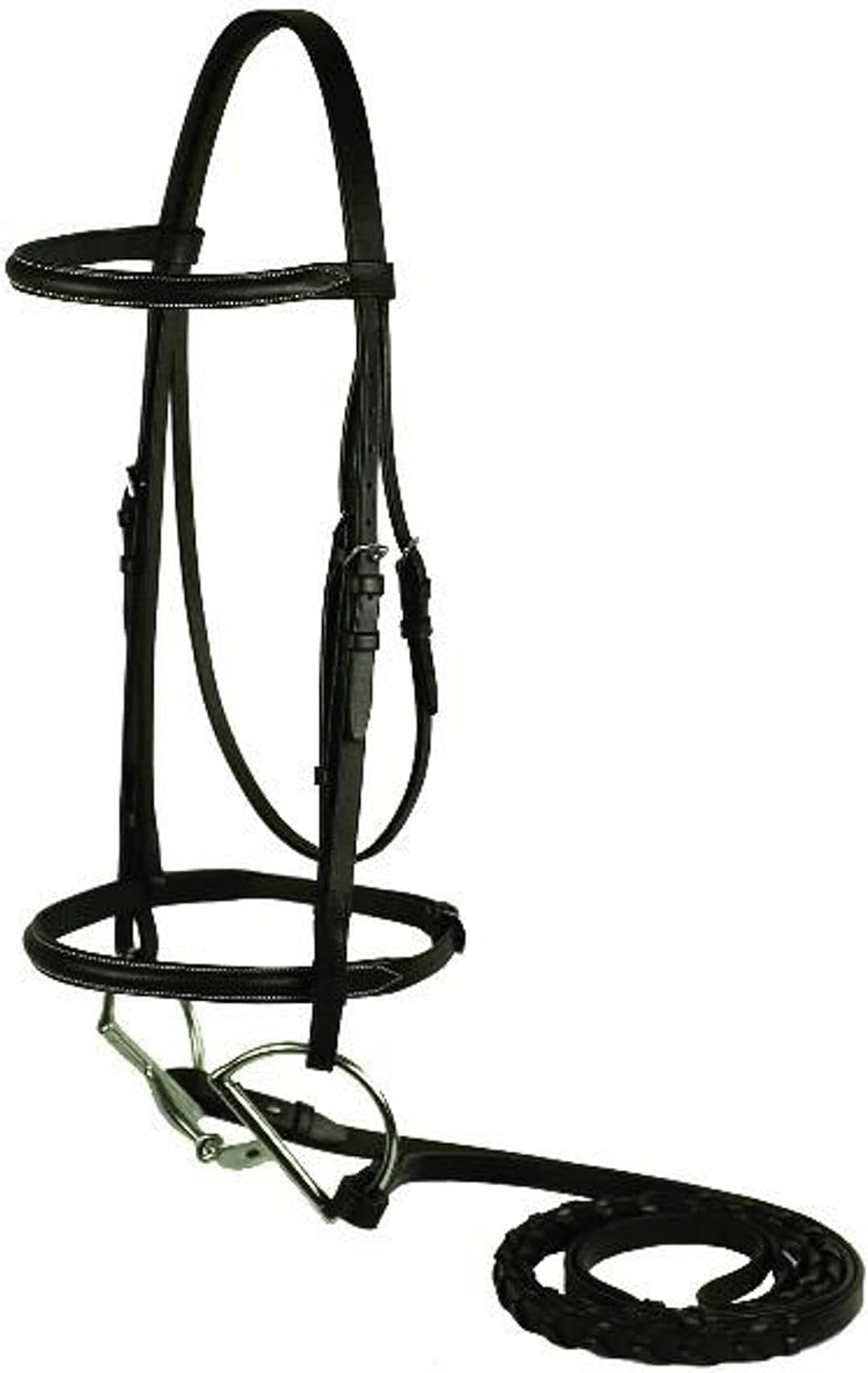 282510 Plain Snaffle Bridle Havanna Brown, Horse