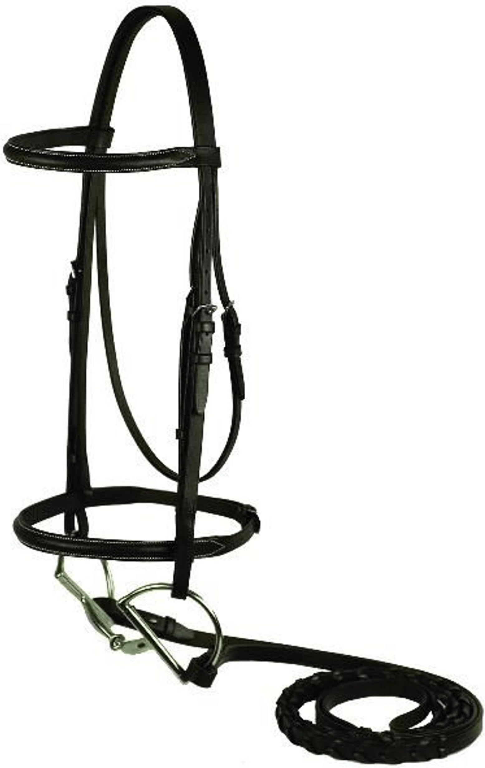 282502 Plain Snaffle Bridle Havanna Brown, Cobb