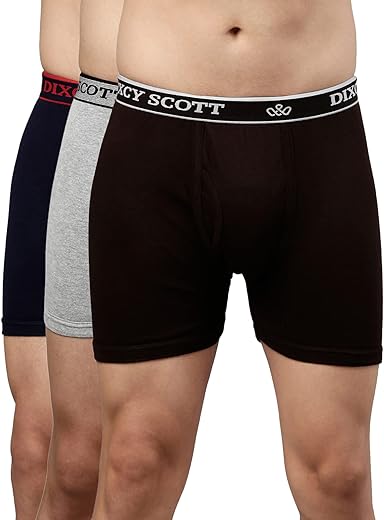 Dixcy Scott Cotton Originals Men’s Trunk Modern Fit Solid Innerwear – Titan Trunk (Pack of 3)