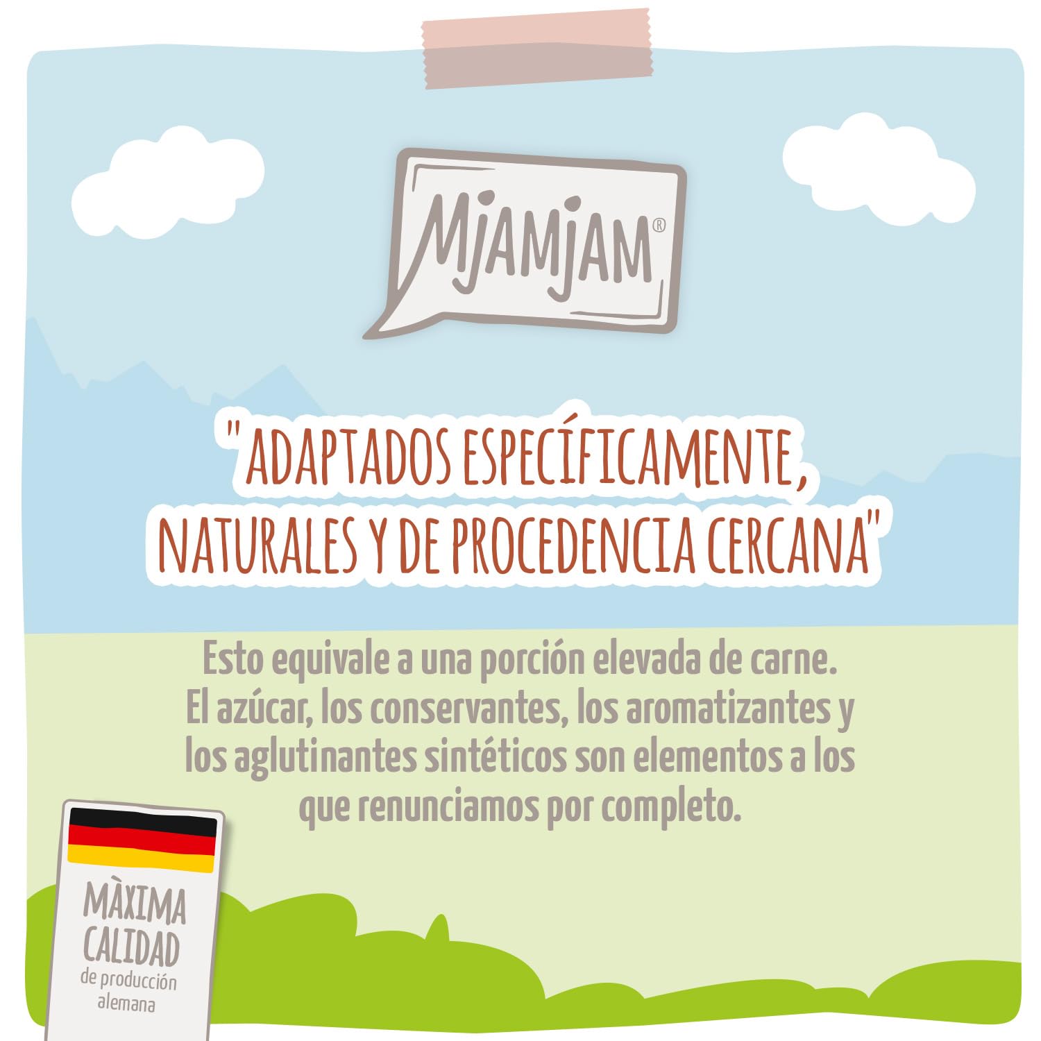 MjAMjAM - Comida húmeda Premium para Perros - Cordero Salado de arroz cocido con Tomates Frescos, 1 Paquete (1 x 400 g), Natural con Mucha Carne