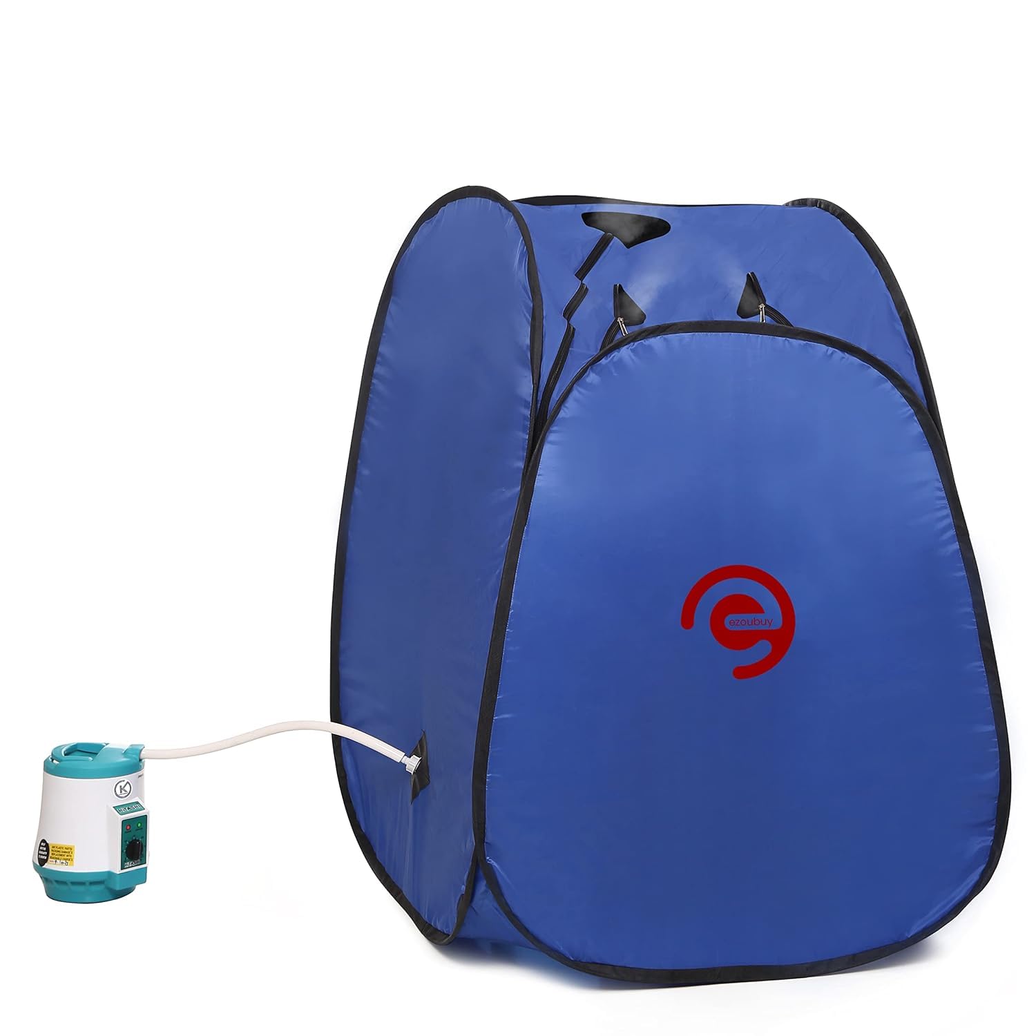 ezoubuy Premium Portable Steam Sauna Bath | Panchakarma Sweden Machine/Home Steam Sauna Bath with Tent | SPA at Home | Easy to Fold,Install & Use | Blue | Free 3Pin Wire Extention