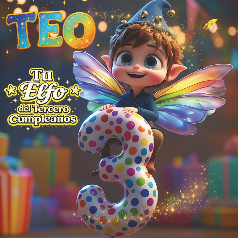 TEO, TU ELFO DEL TERCER CUMPLEAÑOS: Libro personalizable para niños y niñas de 3 años – Regalo original para el tercer cumpleaños y recuerdo del tercer año de vida.