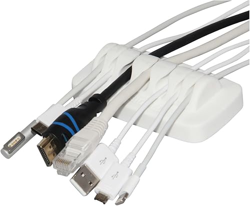 El organizador de cables más pesado del mercado. Soporte de cable de escritorio compacto y pesado y organizador de cables, silicona ecológica, sin