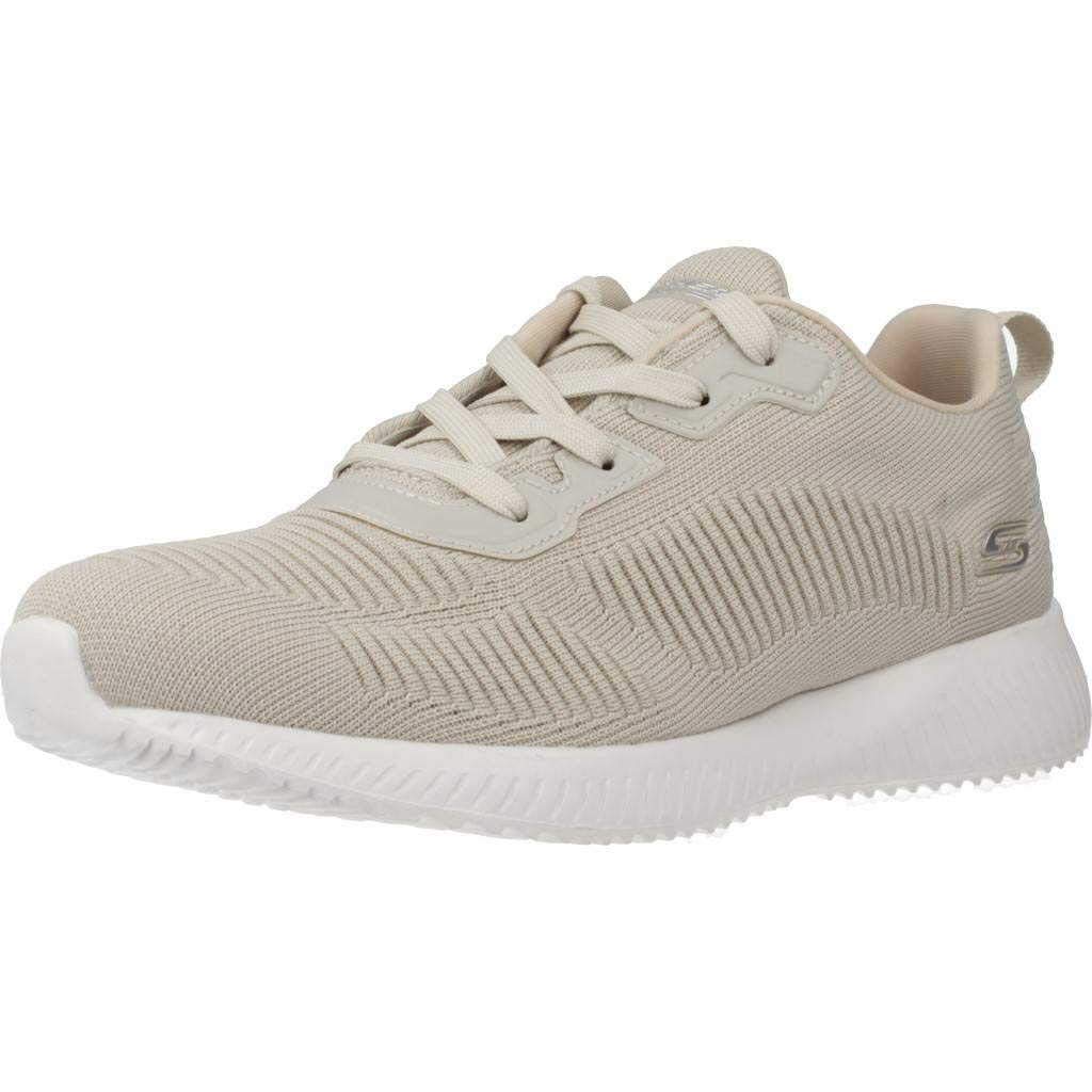 Skechers Women's Bobs Squad Tough Talk Sneakers, Natural Engineered Knit, 3 UK