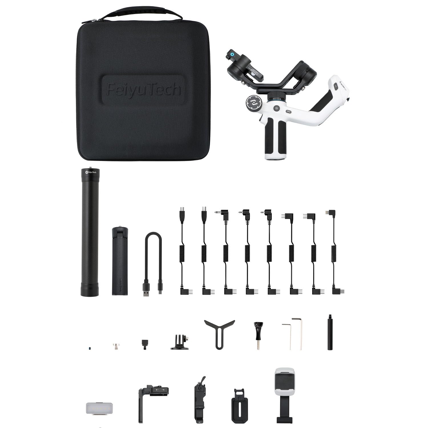 FeiyuTech SCORP Mini 2 Kit – 3-Achsen Gimbal Stabilisator für Spiegellose Kameras & Smartphone, mit AI-Tracking, Gestensteuerung, Touchscreen, Leichter Stabilisator für Vlog, YouTube, TikTok & GoPro